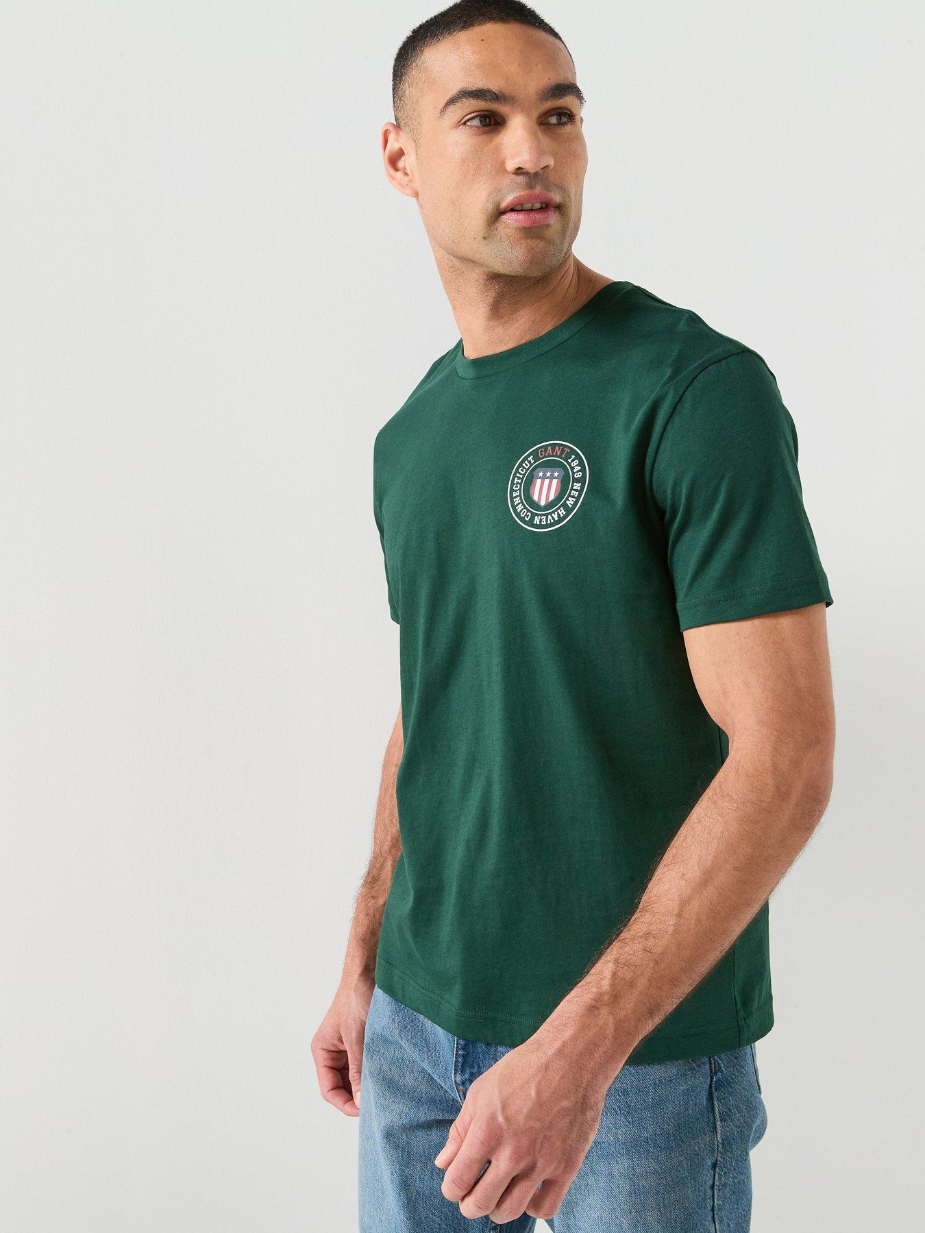 GANT Gant Graphic Short Sleeve T-Shirt - Dark Green