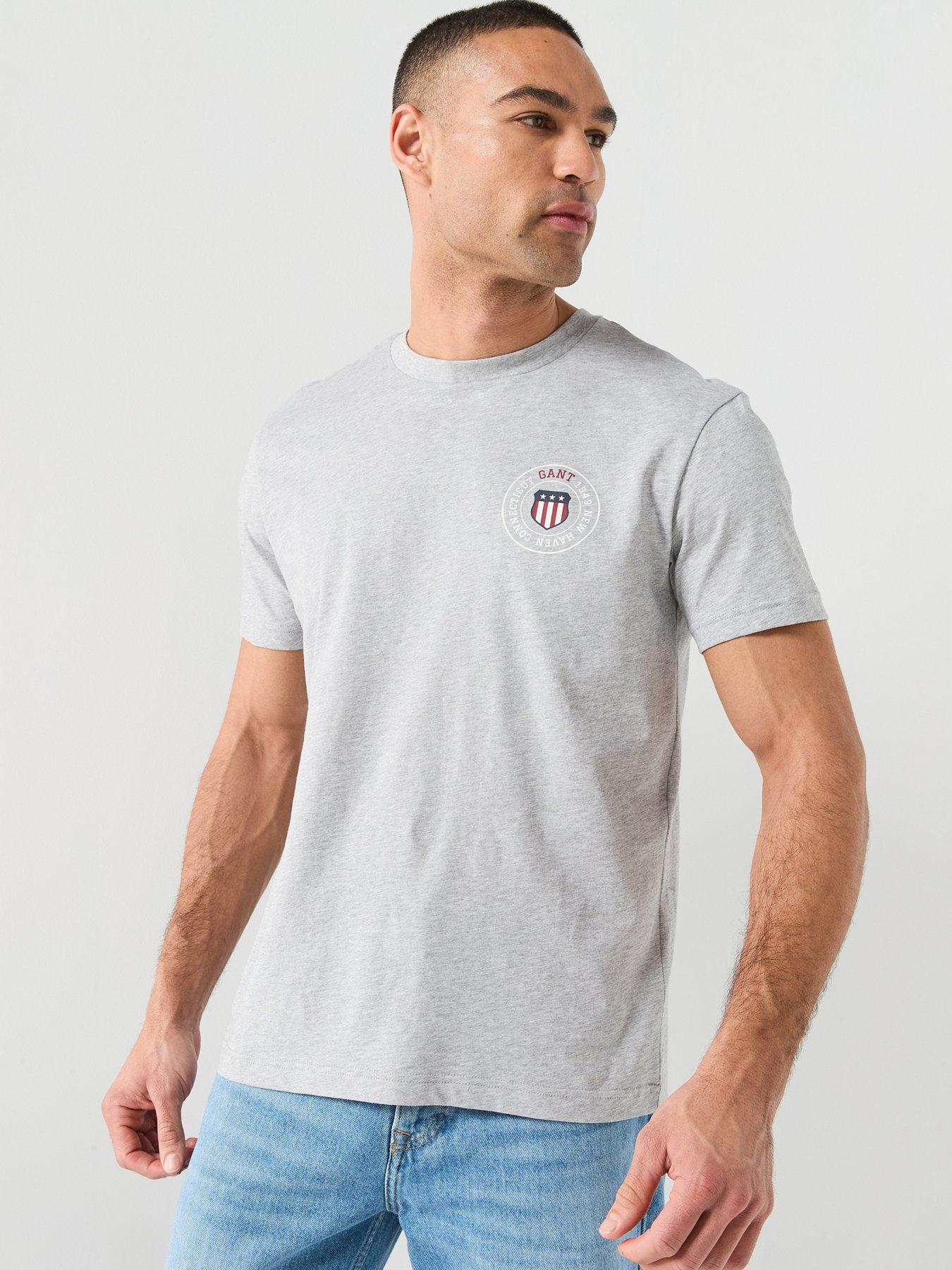 Image 1 of 5 of GANT Graphic Short Sleeve T-Shirt - Grey