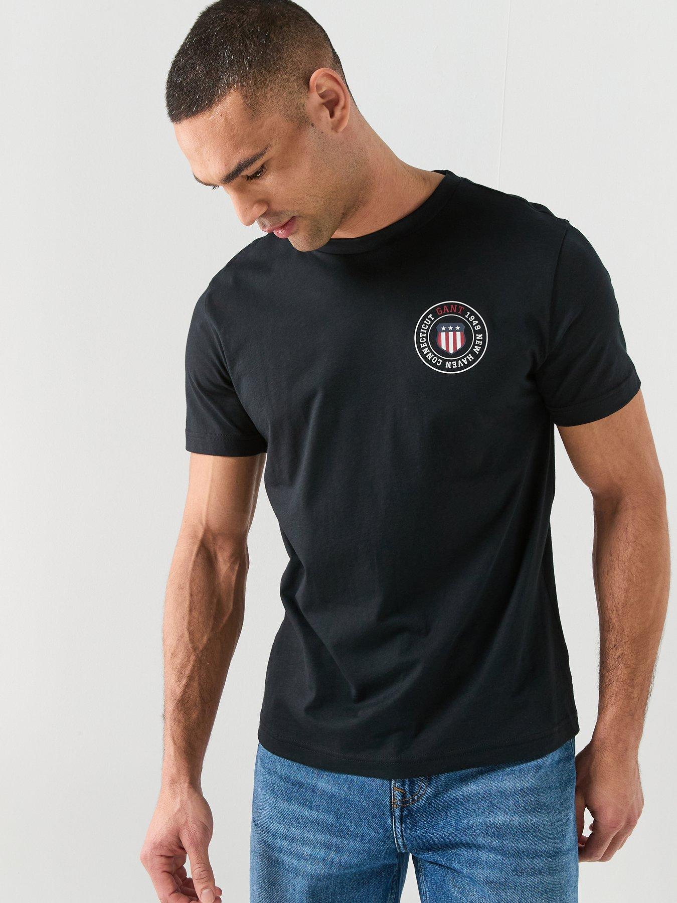 GANT Gant Graphic Short Sleeve T-Shirt - Black