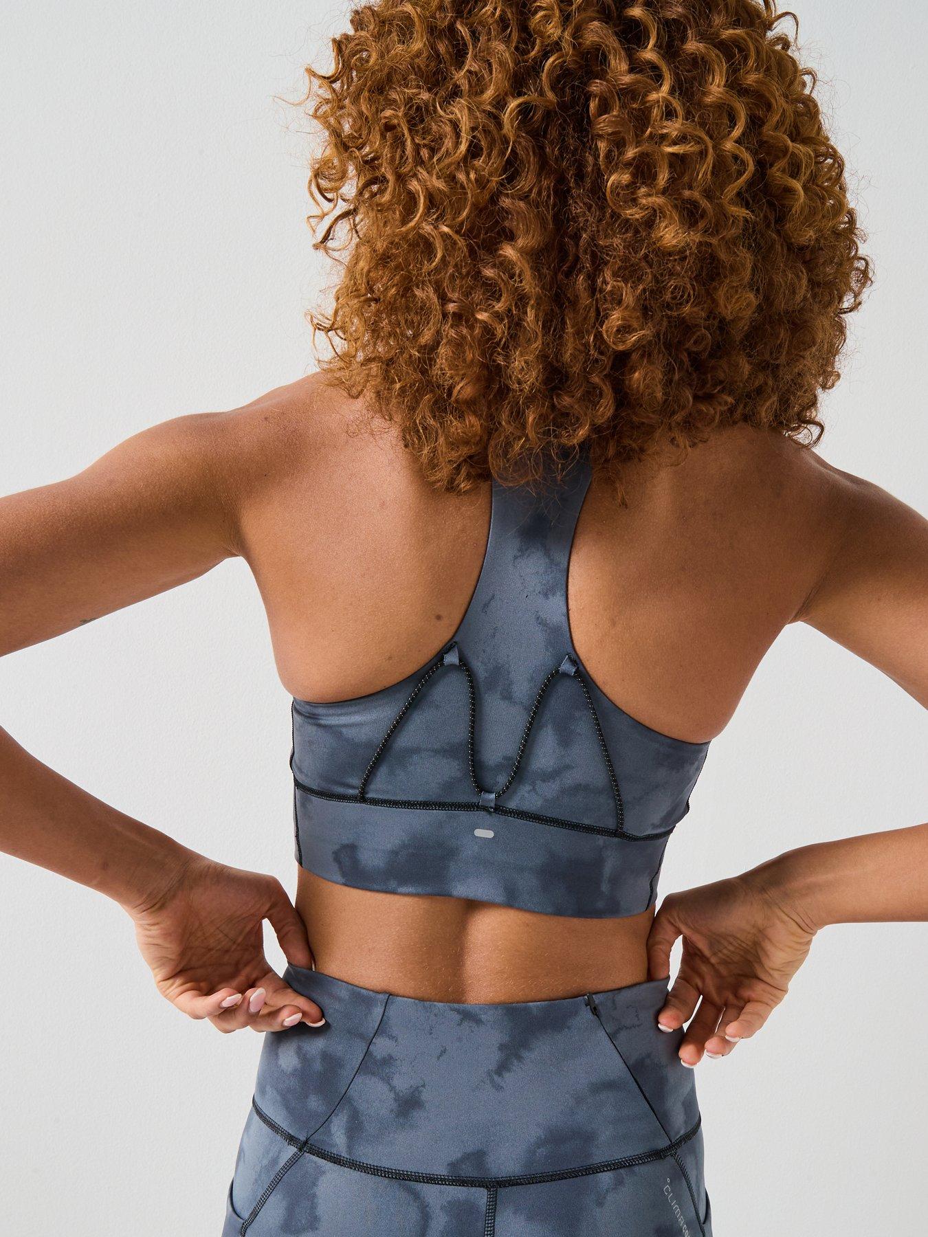 Image 2 of 6 of adidas Womens Training Running Medium Support Bra - Black