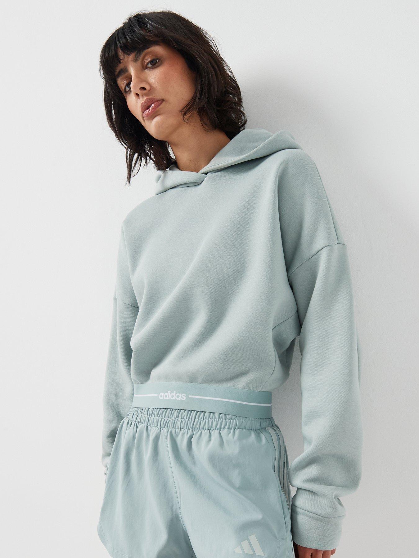 adidas-womens-training-hyperglam-linear-overhead-hoodie-greenoutfit