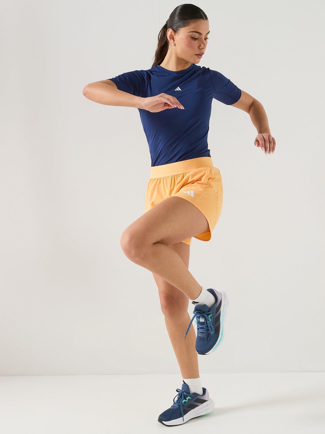 Image 4 of 6 of adidas Womens Training Pacer Shorts - Orange