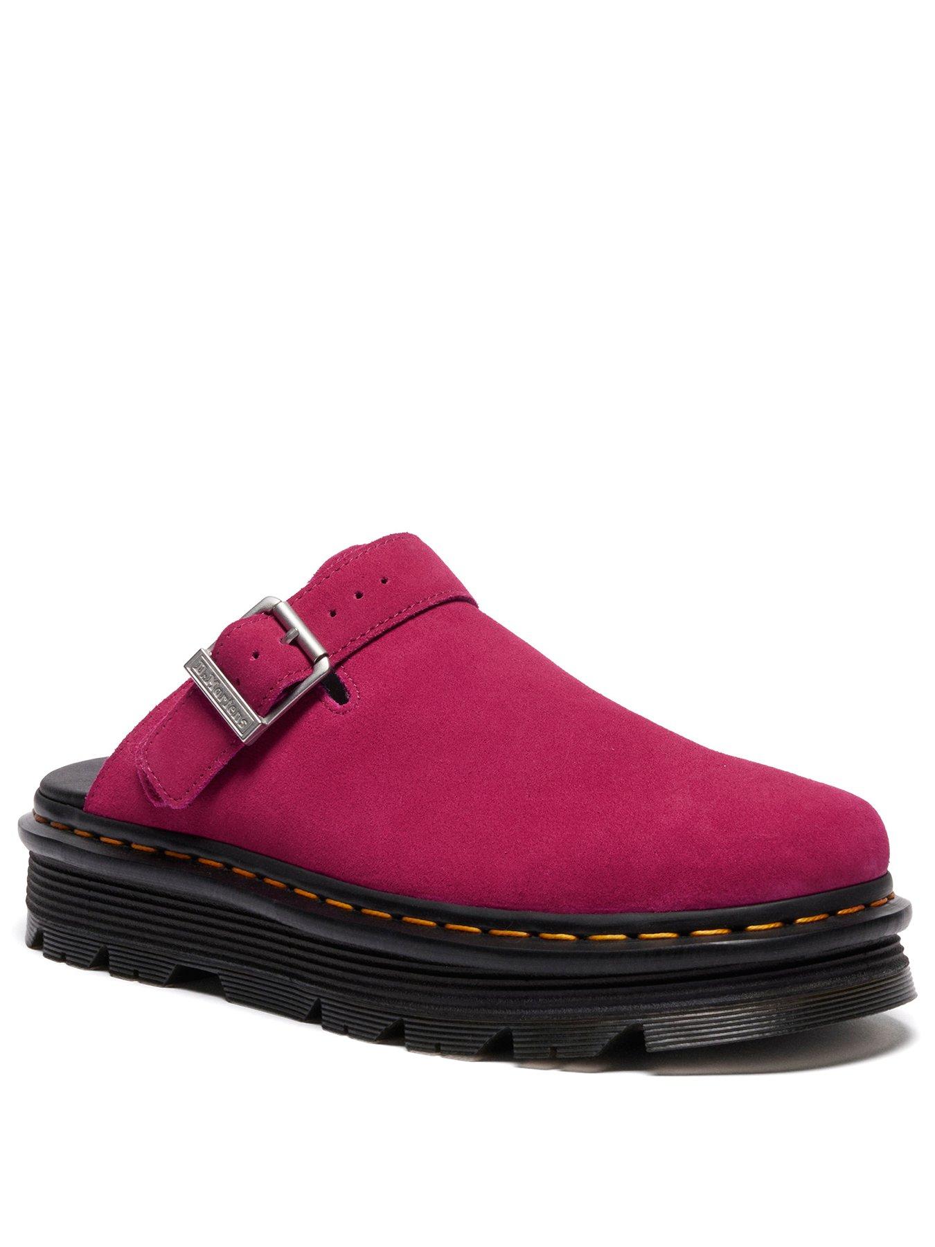 dr-martens-zebzag-suede-mule-fuchsia-pinkstillFront
