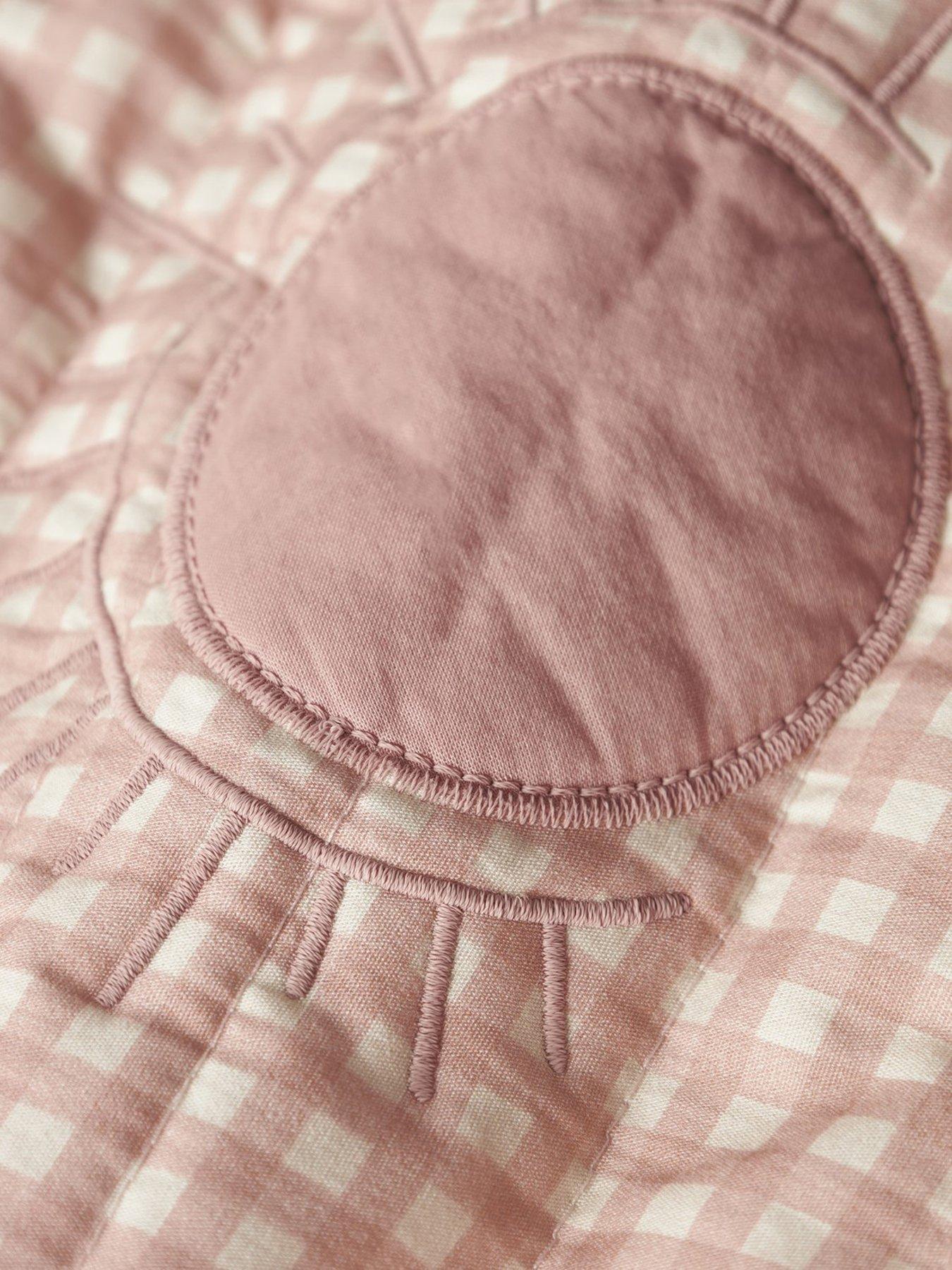 Image 3 of 3 of Lil Atelier Baby Girls Sibling Gingham Quilted Jacket - Pink