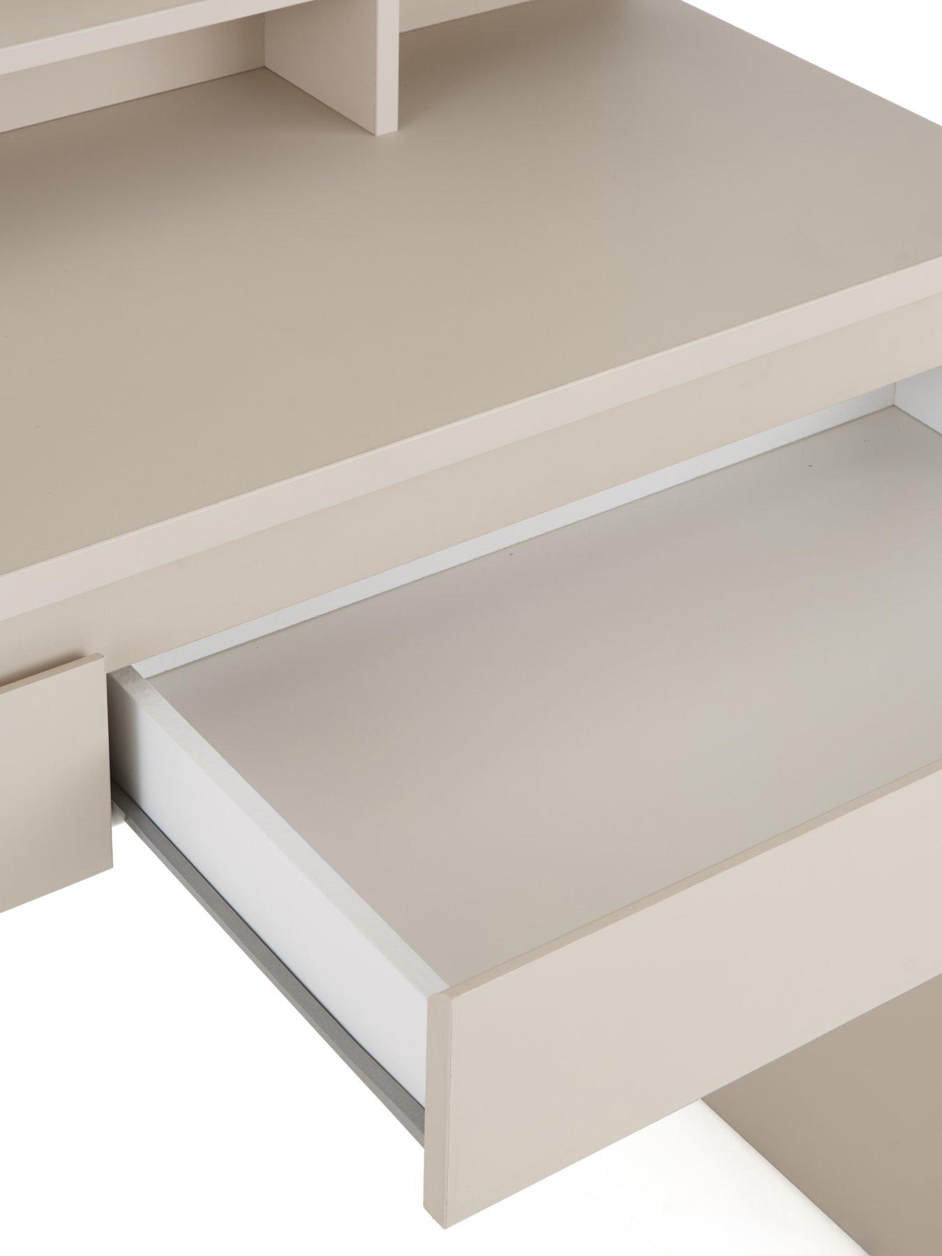 Image 6 of 7 of The Very Collection Lisson Lit Dressing Table with Mirror&nbsp;- Oatmeal - FSC&reg; Certified