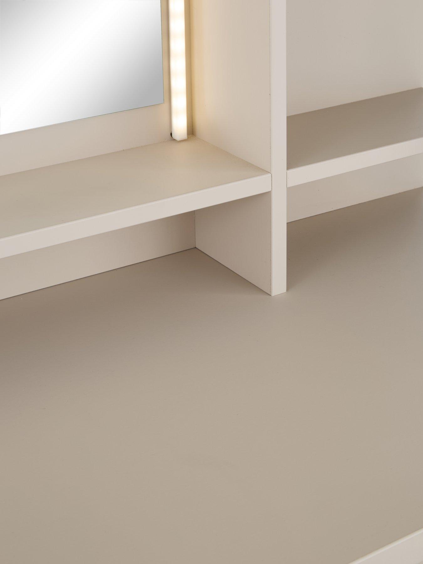 Image 7 of 7 of The Very Collection Lisson Lit Dressing Table with Mirror&nbsp;- Oatmeal - FSC&reg; Certified