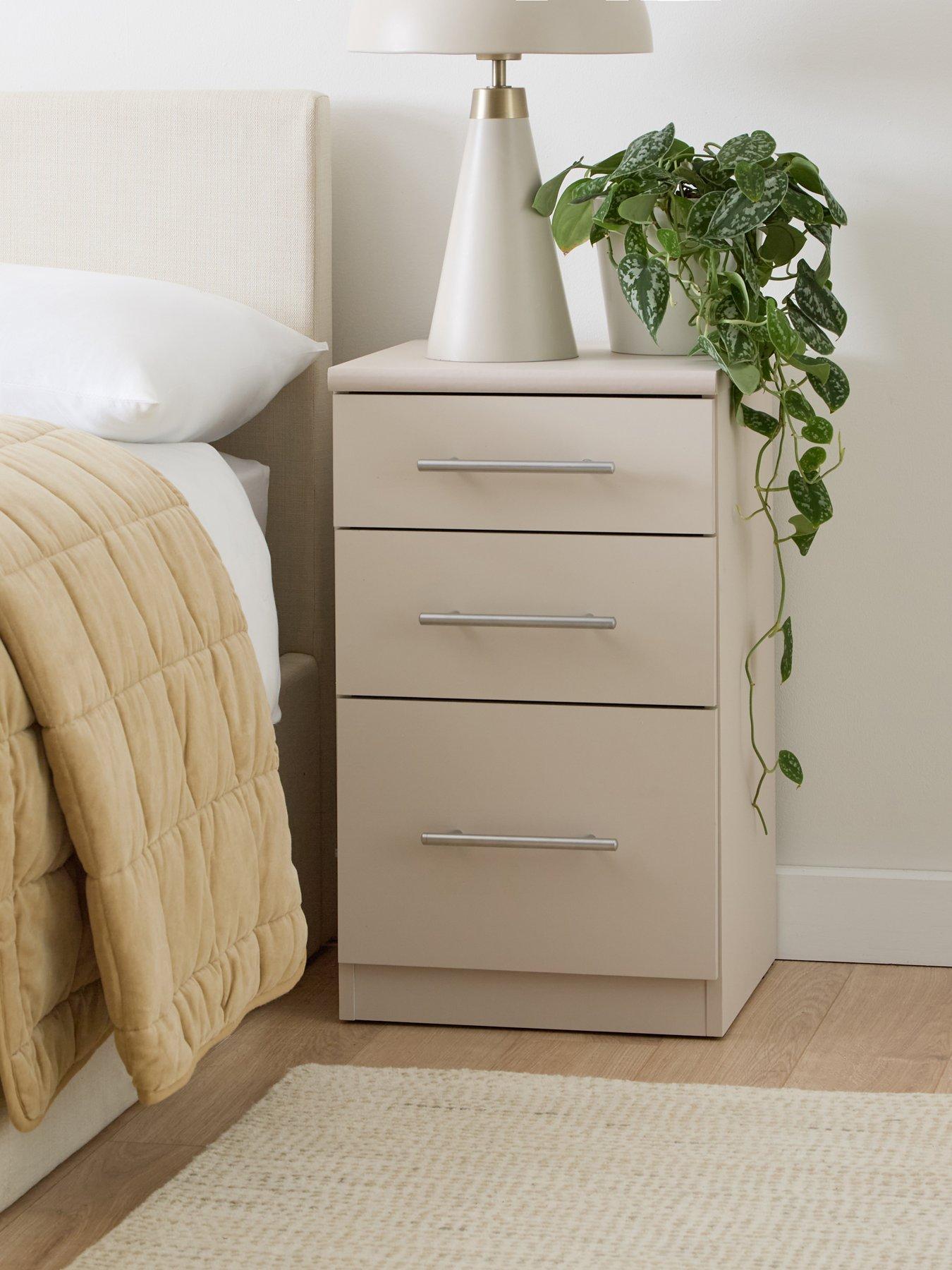 Very Home Prague Graduated Bedside Cabinet - Oatmeal