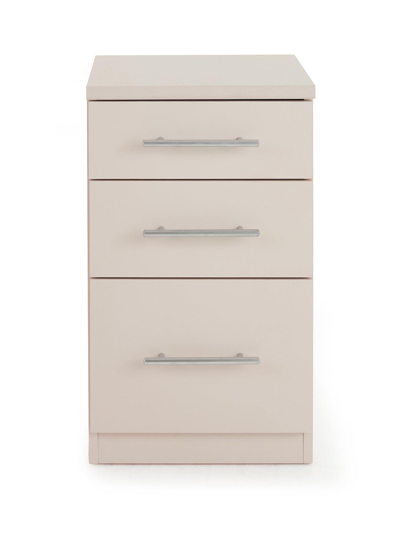 Image 2 of 7 of The Very Collection Prague Graduated Bedside Cabinet - Oatmeal