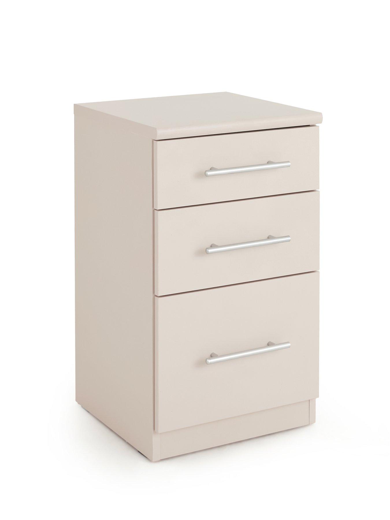 Image 3 of 7 of The Very Collection Prague Graduated Bedside Cabinet - Oatmeal