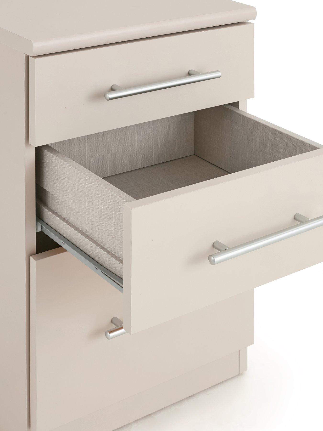 Image 5 of 7 of The Very Collection Prague Graduated Bedside Cabinet - Oatmeal