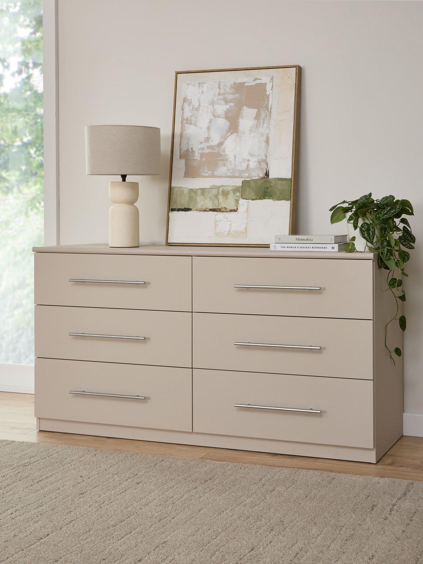 Very Home Prague 6 Drawer Chest - Oatmeal