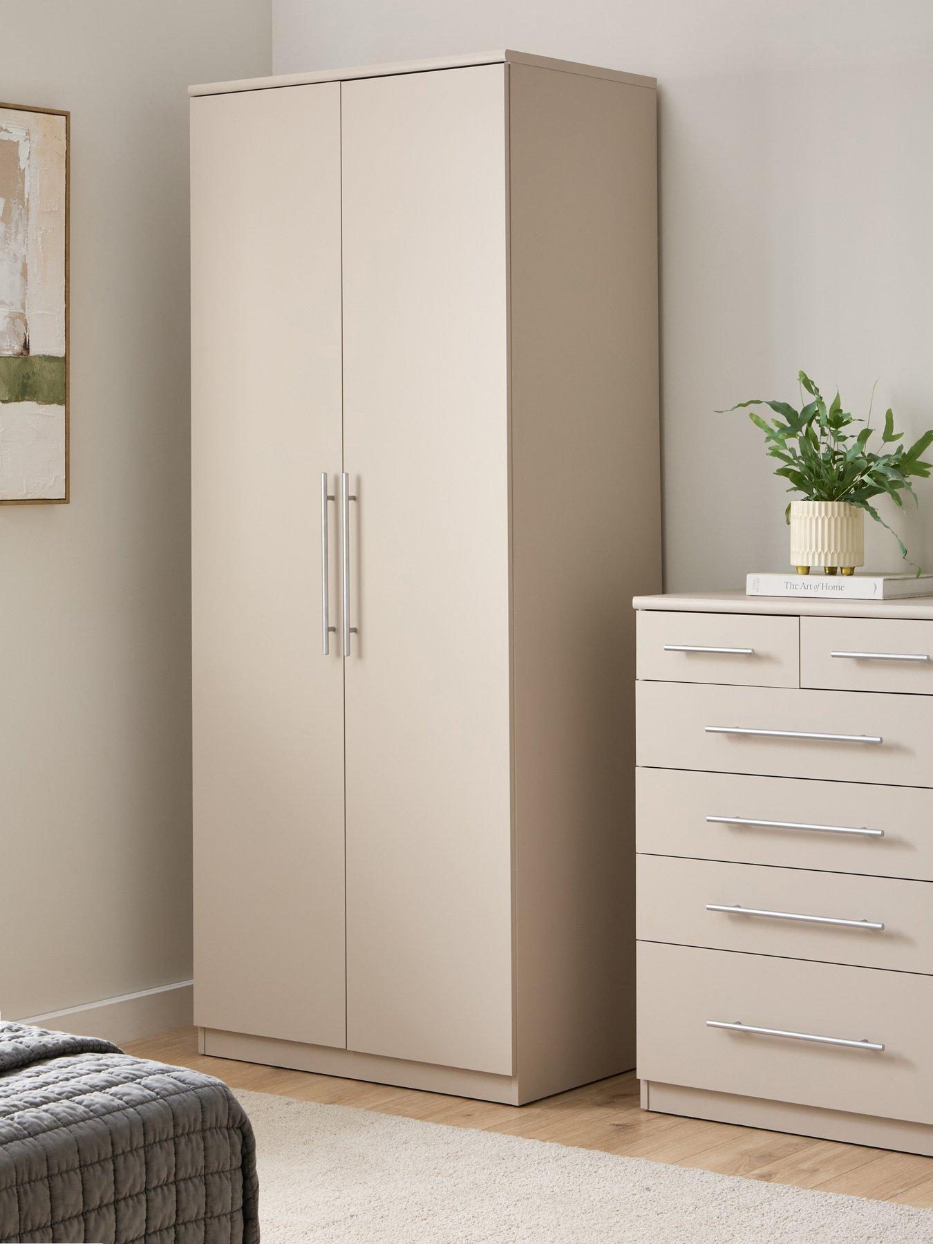 The Very Collection Prague 2 Door Wardrobe - Oatmeal - FSC® Certified