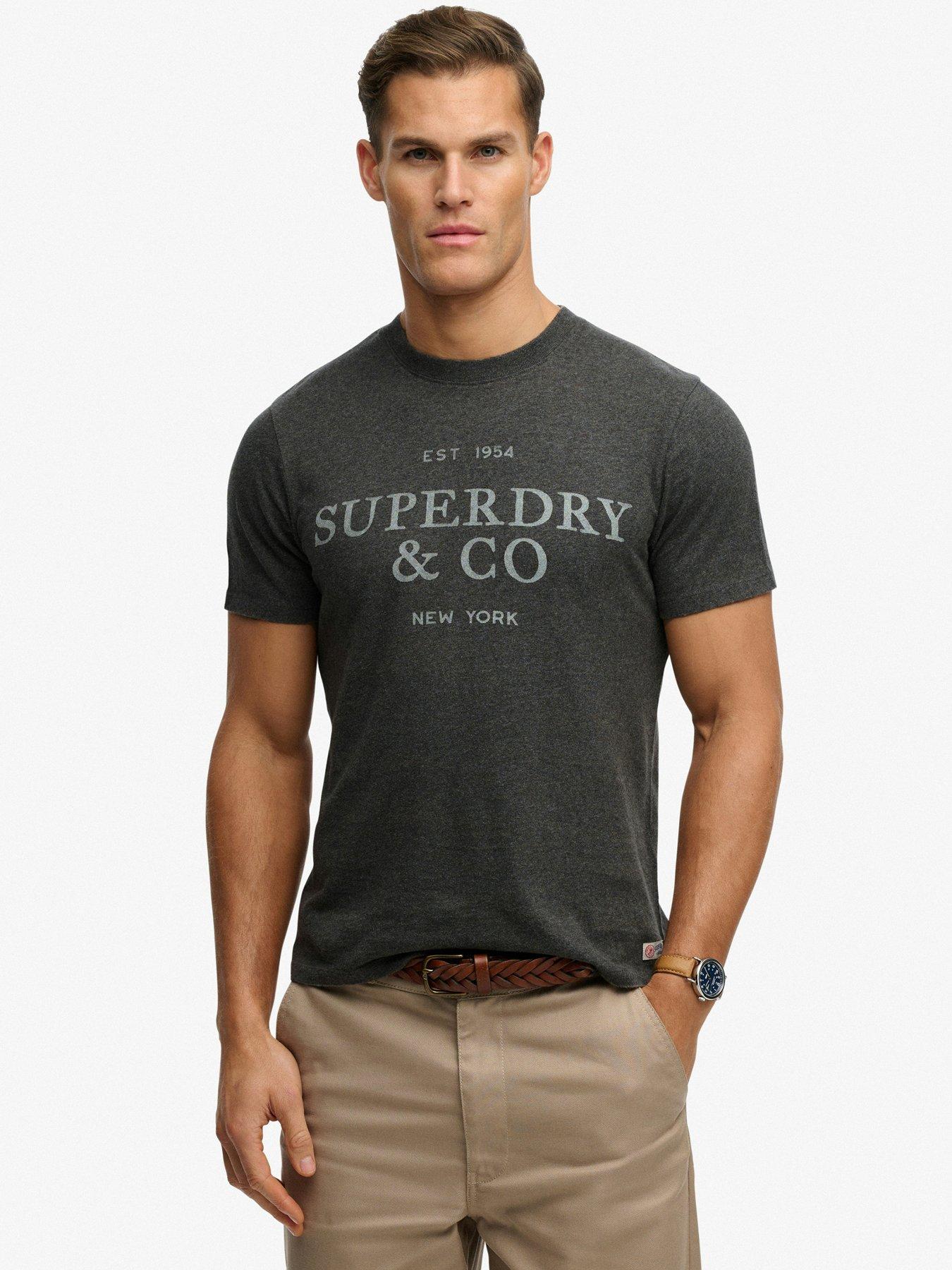 Superdry 1954 Company Print Relaxed Fit T-Shirt - Grey