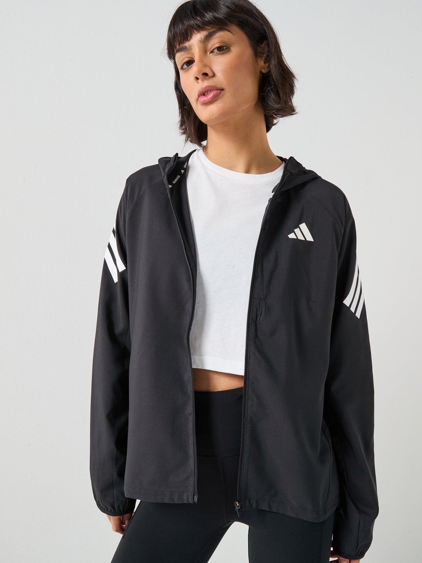 Image 1 of 6 of adidas Womens Running Adi365 Iconic Stripes Jacket - Black