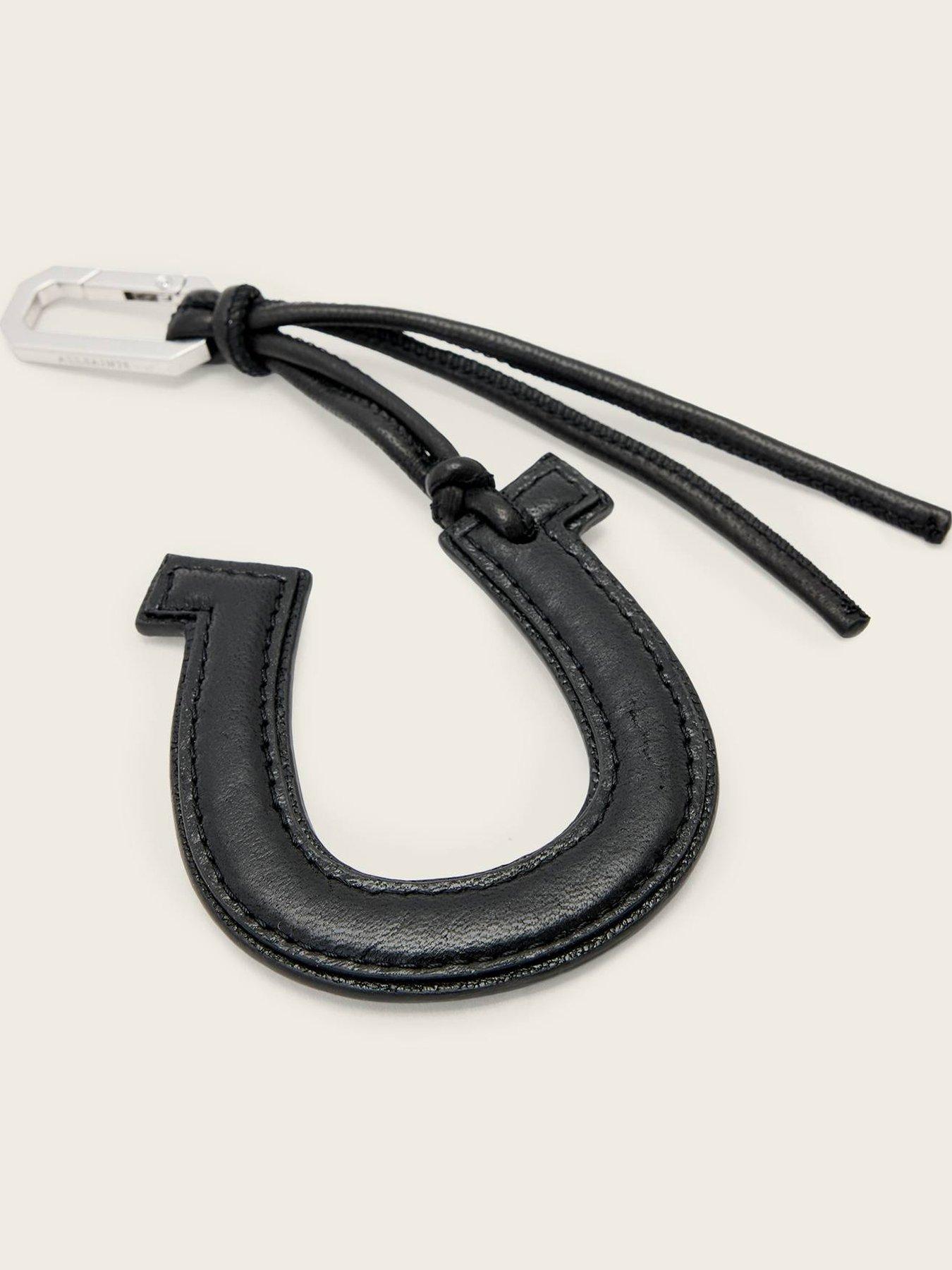 allsaints-horseshoe-keyring-black