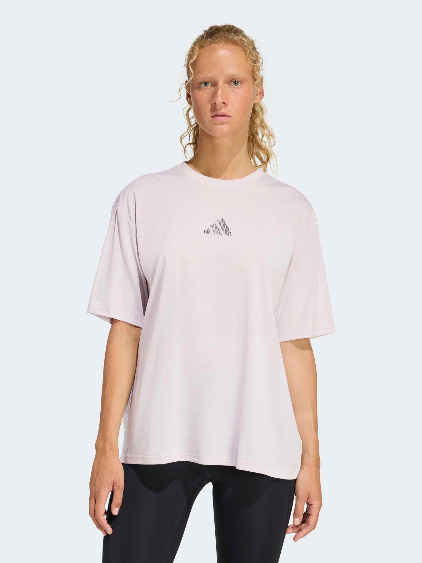 Image 1 of 6 of adidas Womens Training Animal Graphic T-Shirt - Purple