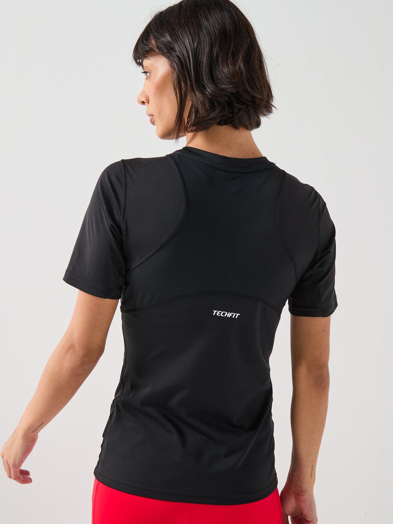 Image 2 of 6 of adidas Womens Training Techfit T-Shirt - Black
