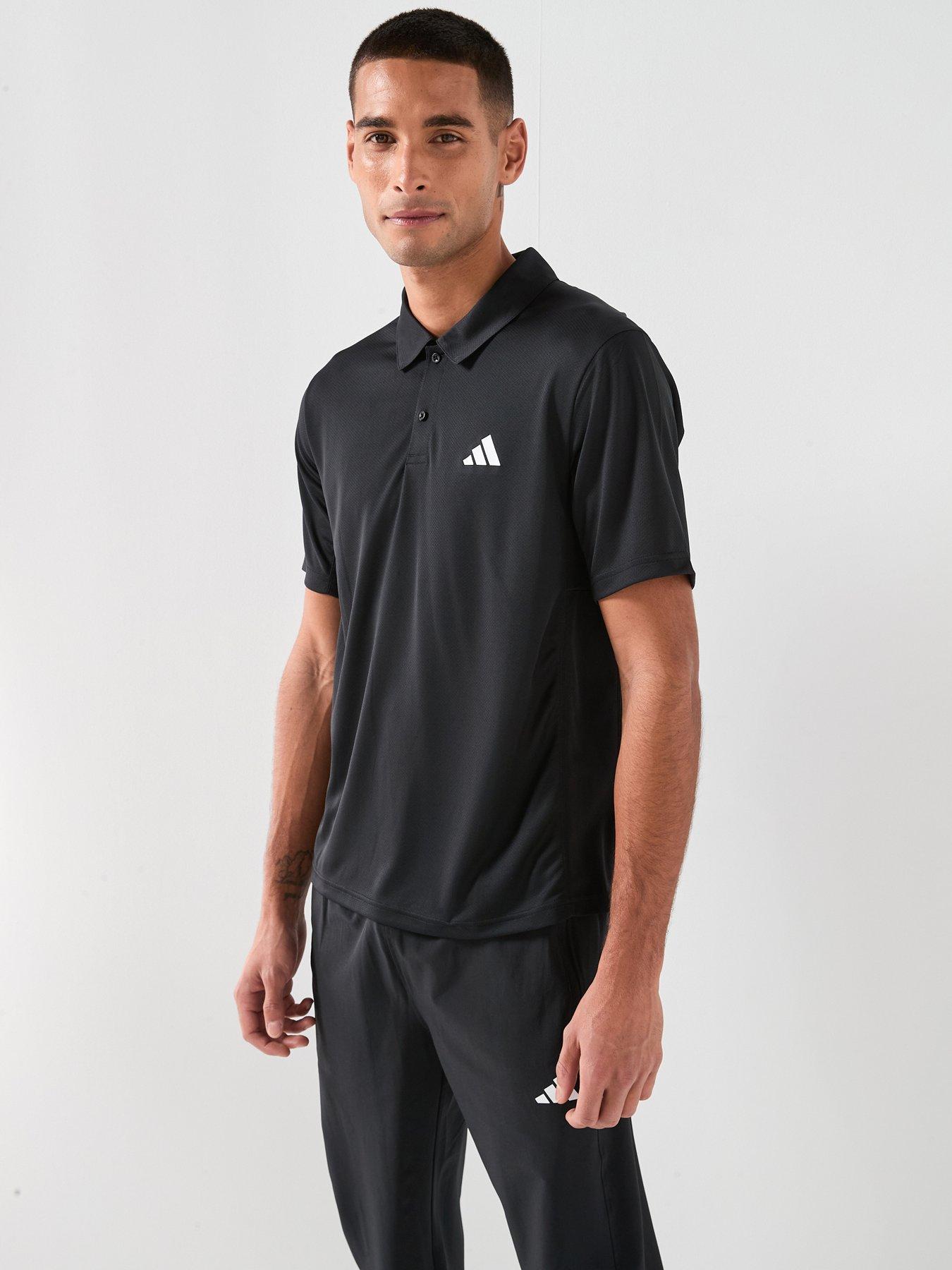 adidas Mens Training Workout Essentials Polo Shirt - Black