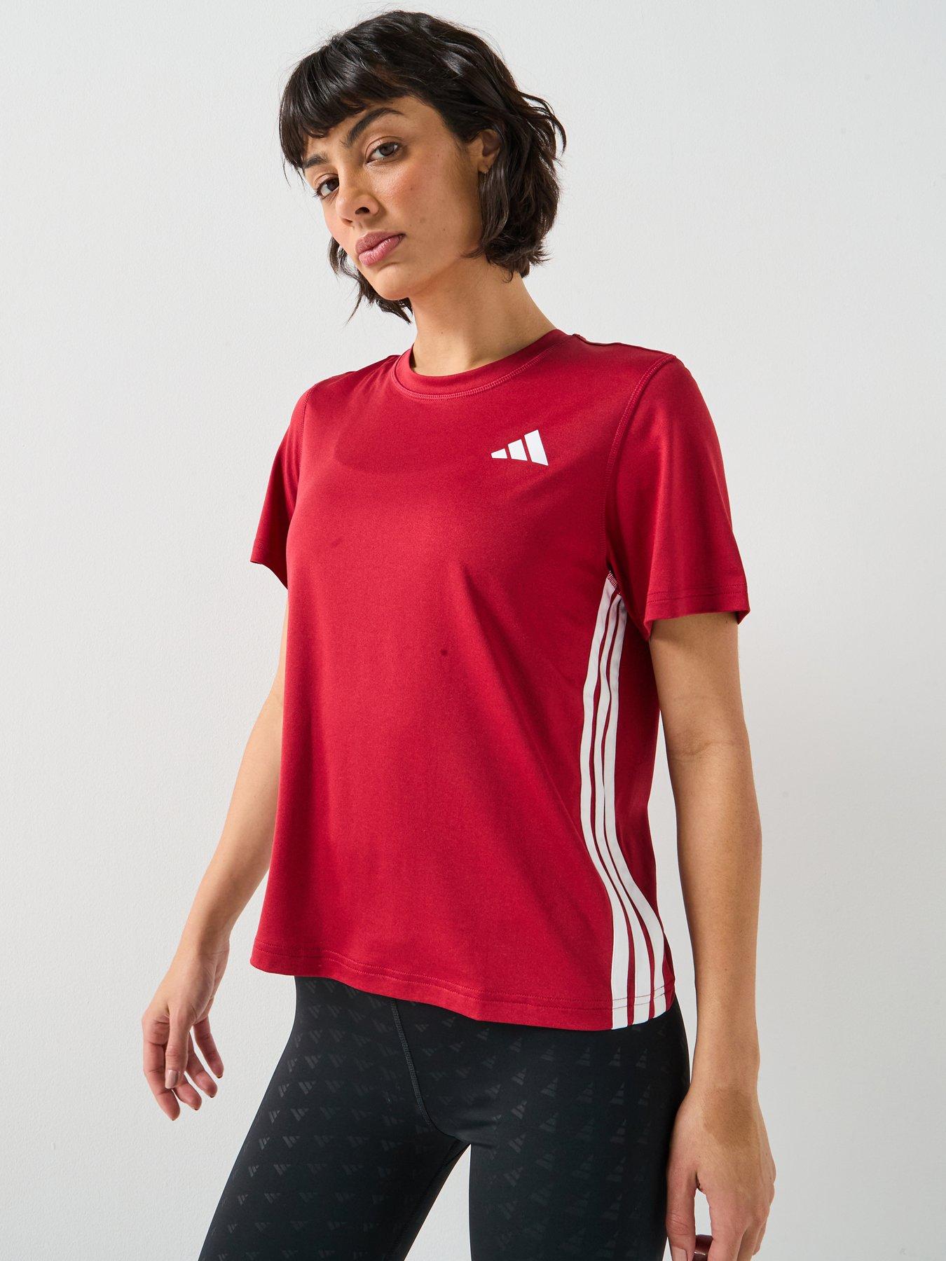 Image 1 of 5 of adidas Womens Training Workout Essentials T-Shirt - Red
