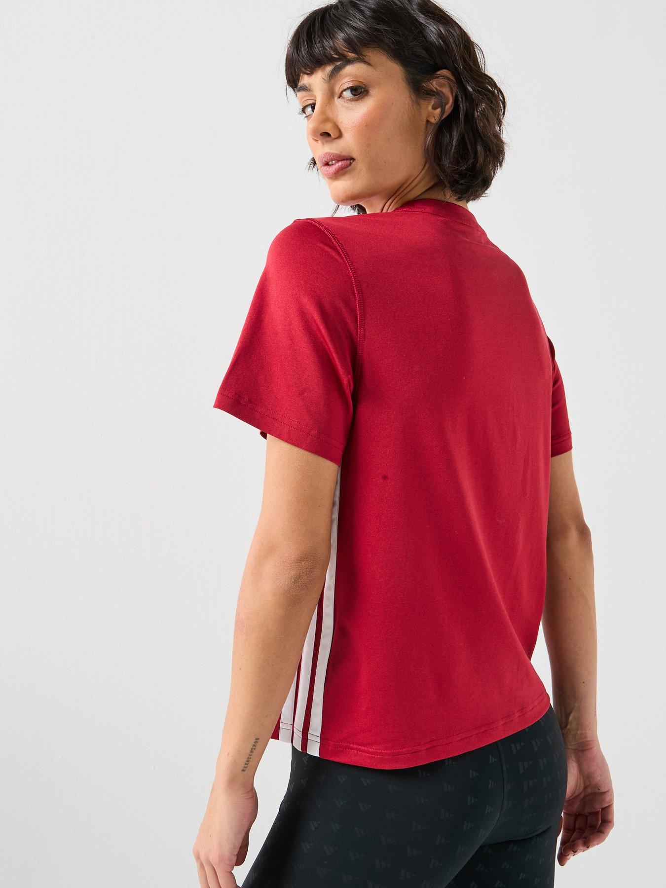 Image 2 of 5 of adidas Womens Training Workout Essentials T-Shirt - Red