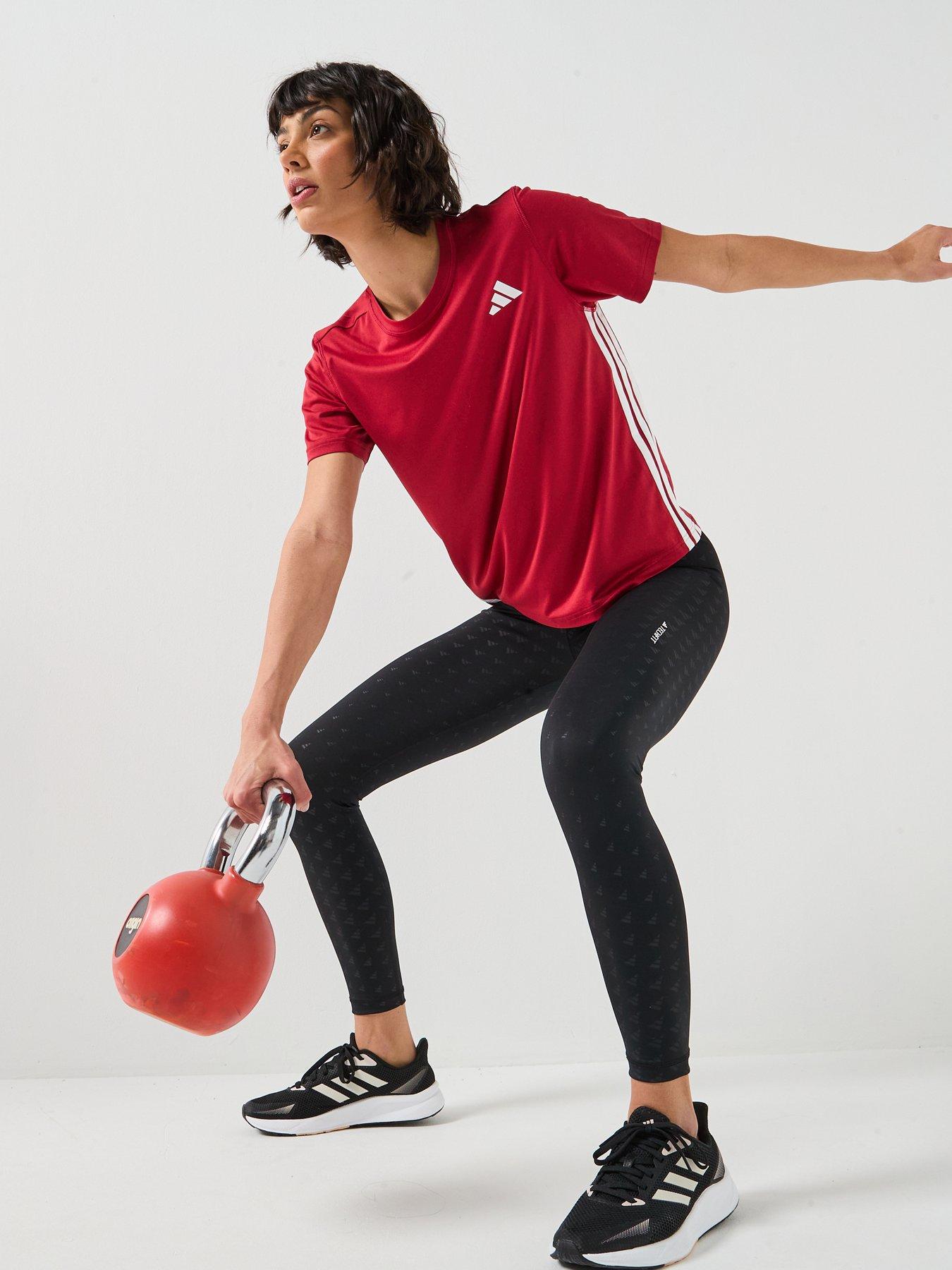 Image 3 of 5 of adidas Womens Training Workout Essentials T-Shirt - Red
