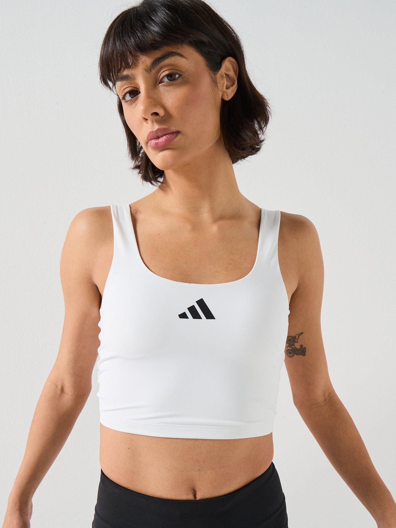 Image 4 of 6 of adidas Womens Training Power Tank - White