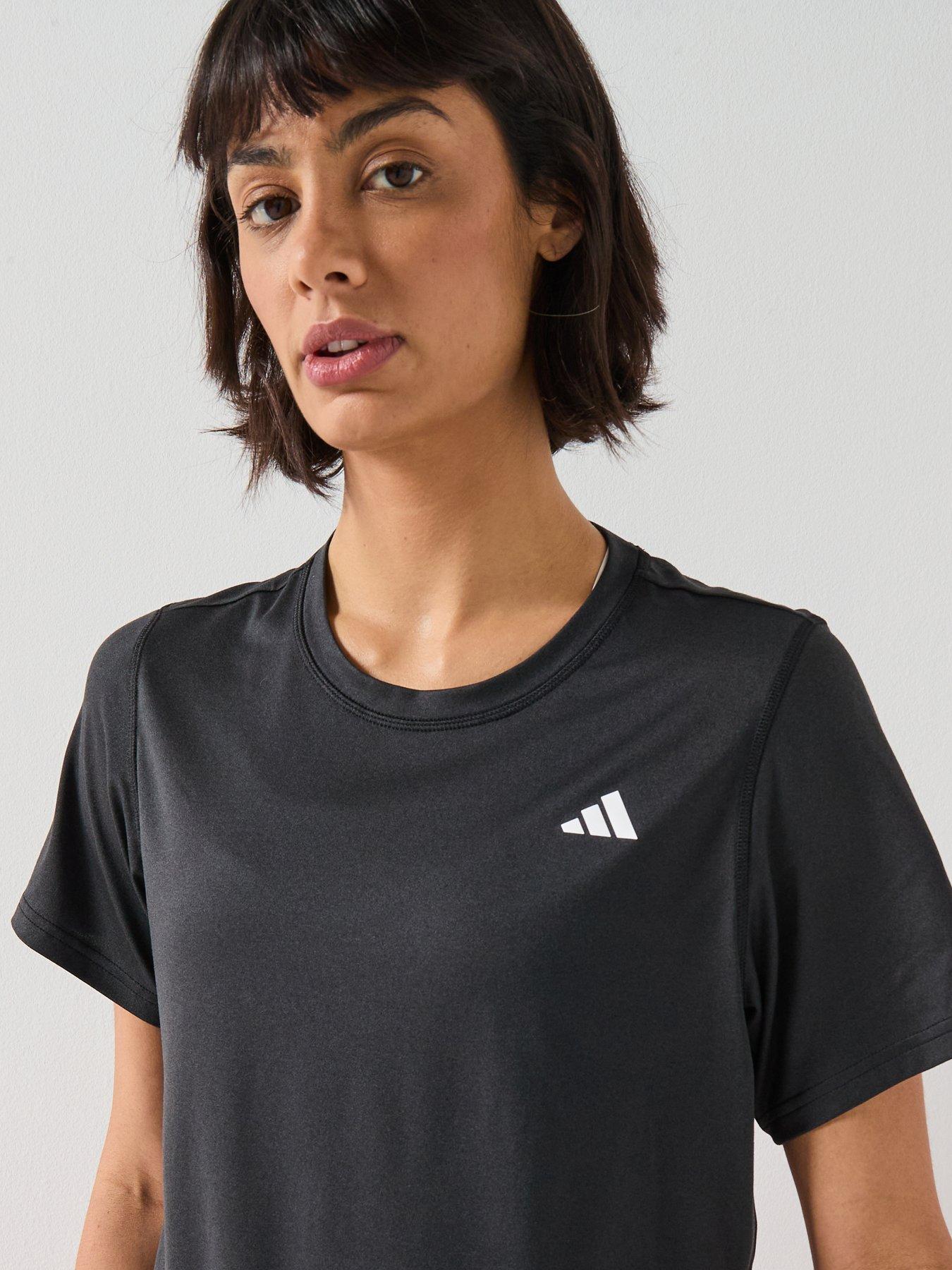 Image 4 of 6 of adidas Womens Training Workout Essentials T-Shirt - Black