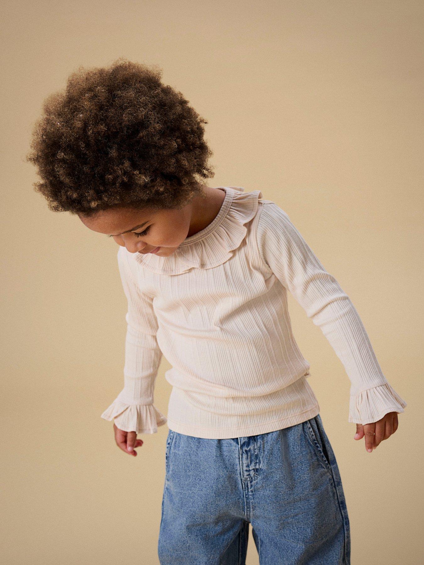 Image 1 of 5 of Lil Atelier Mini Girls Long Sleeve Tshirt - Light Pink