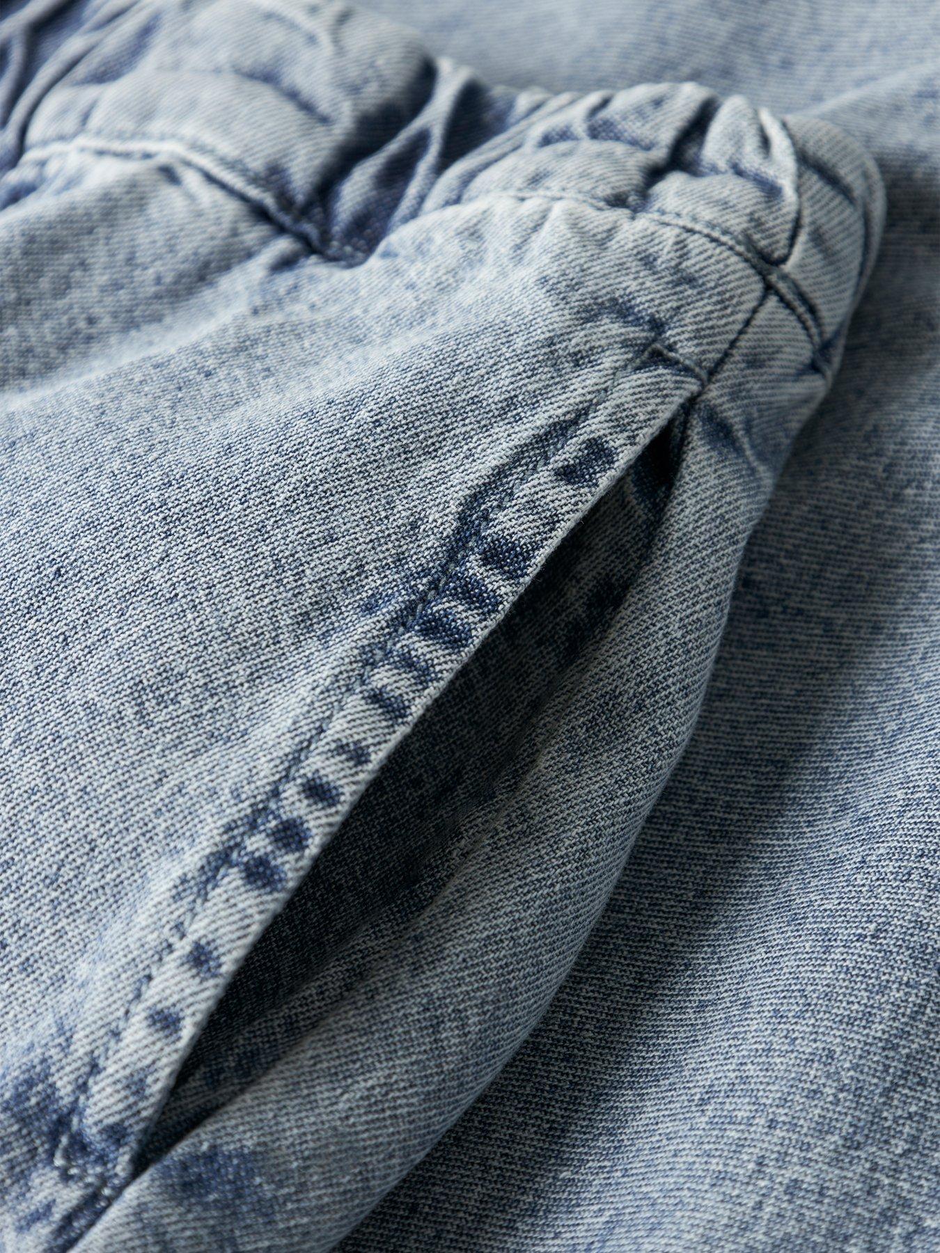 Image 5 of 6 of Lil Atelier Mini Girls Wide Leg Jeans - Blue