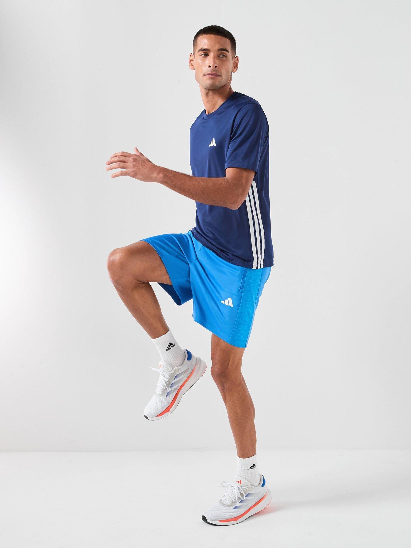 adidas-mens-training-workout-essentials-base-3-stripe-t-shirt-blueoutfit
