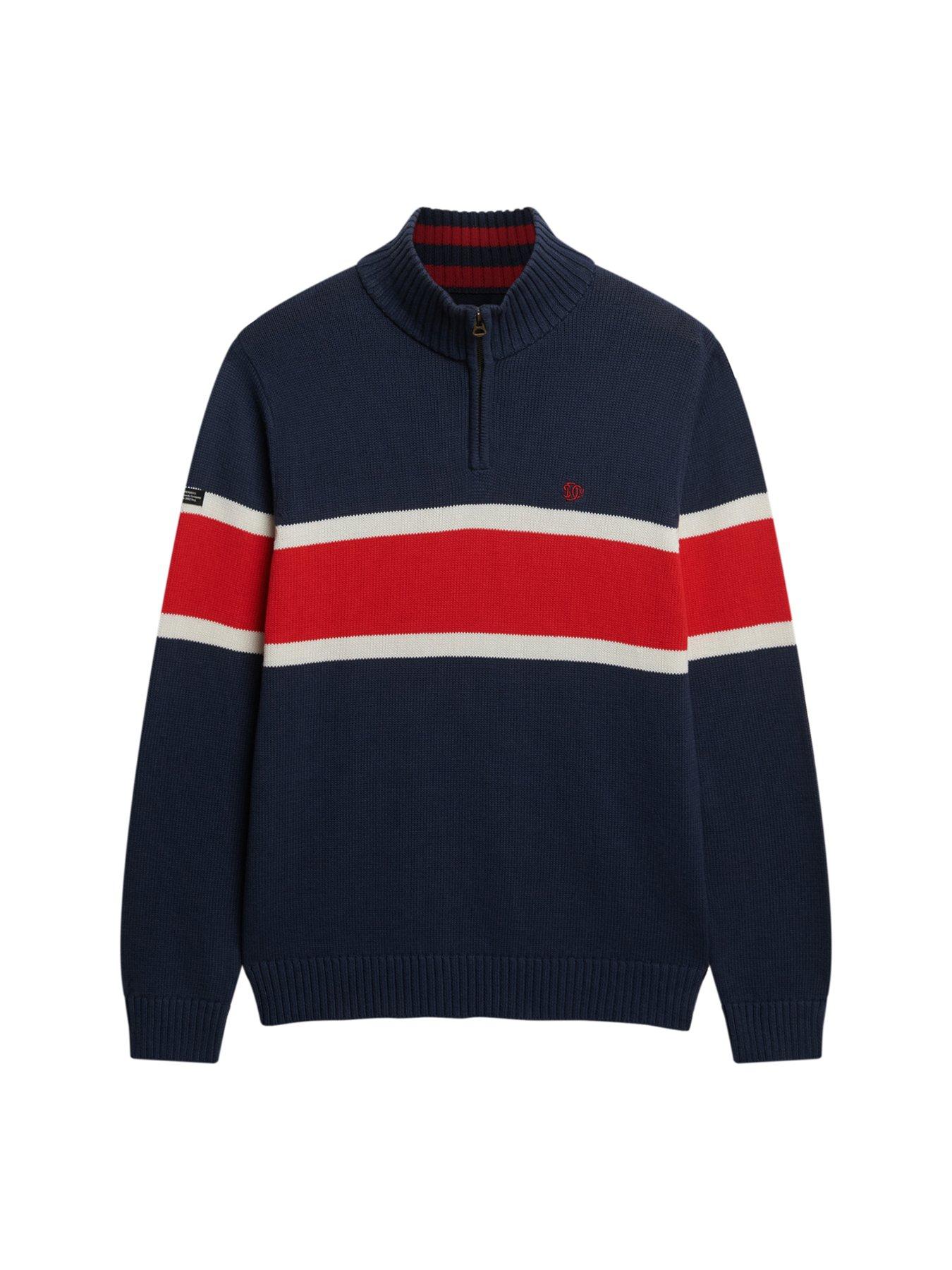 superdry-cotton-stripe-knitted-half-zip-jumper-navydetail