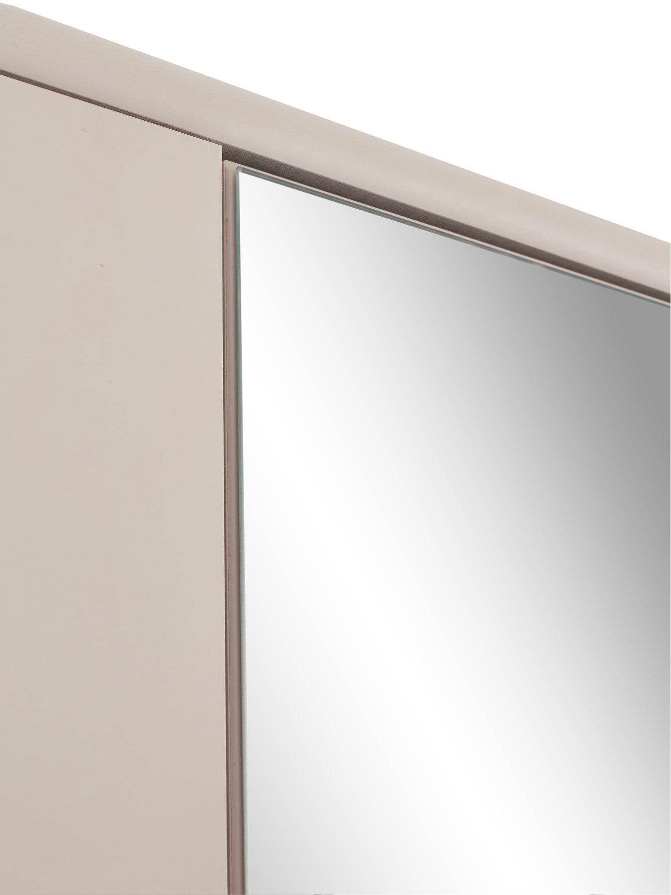 Image 7 of 7 of Very Home Prague 5 Door Mirrored&nbsp;Wardrobe - Oatmeal