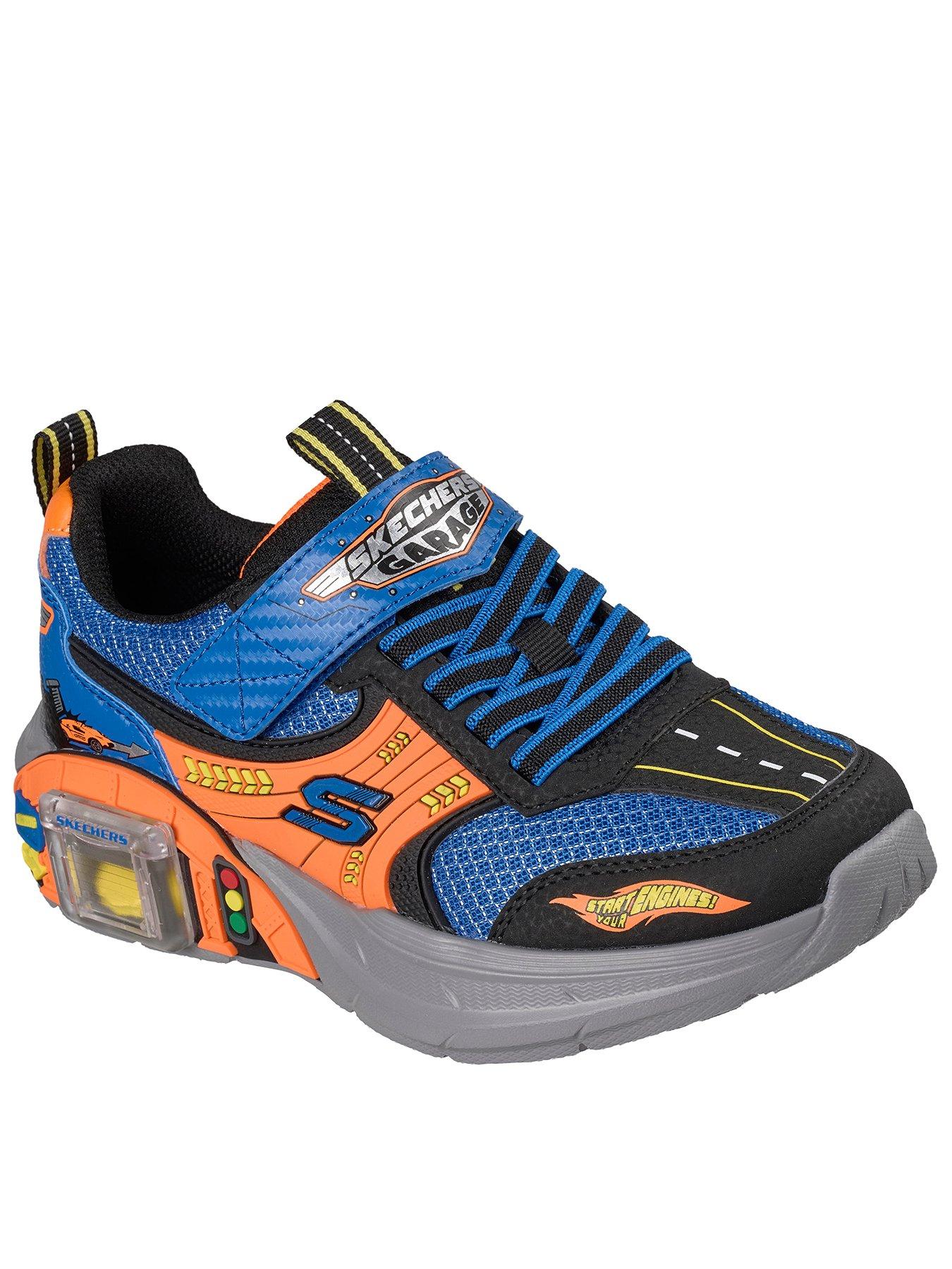 Skechers Kids Skechers Garage Trainer - Blue/orange