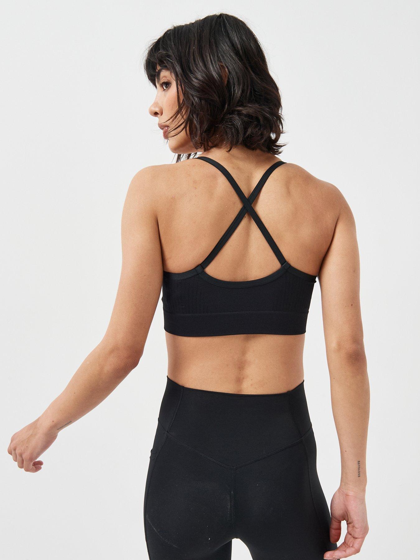 Image 2 of 5 of adidas Womens Training Workout Essentials Light Support Bra - Black
