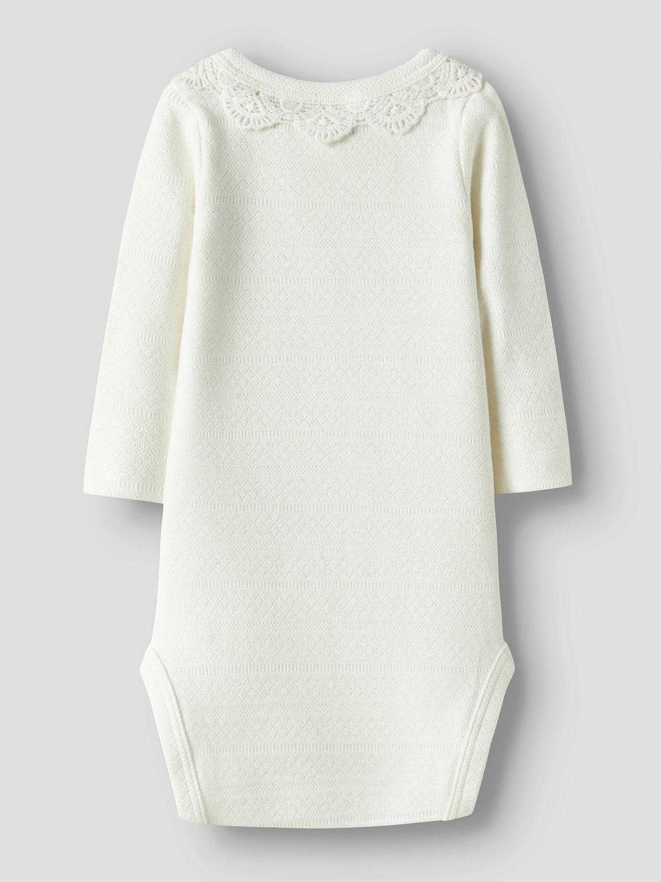 Image 2 of 3 of Lil Atelier Baby Girls Long Sleeve Bodysuit - Light Cream