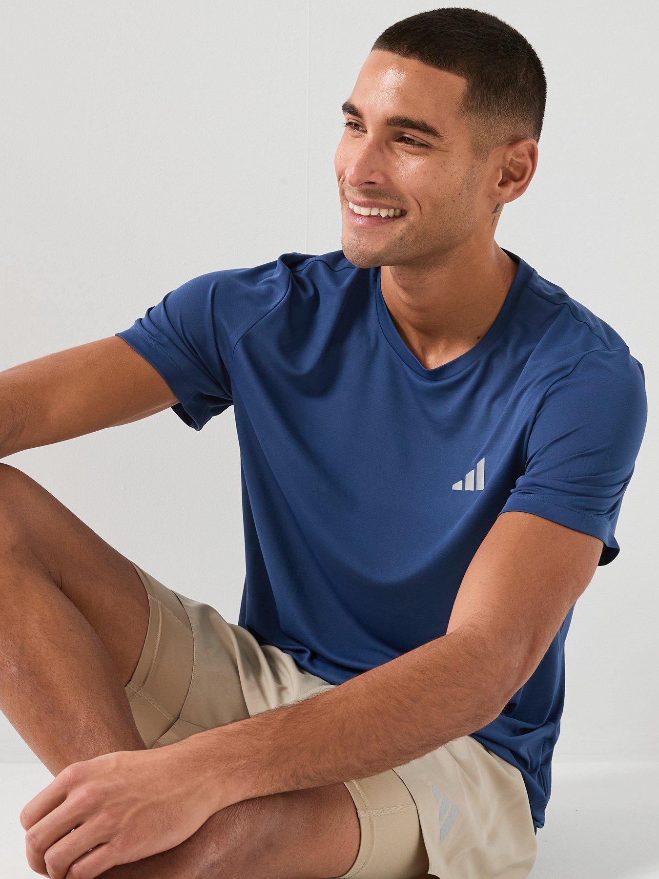 Image 4 of 6 of adidas Mens Running Adi365 Essentials T-Shirt - Indigo