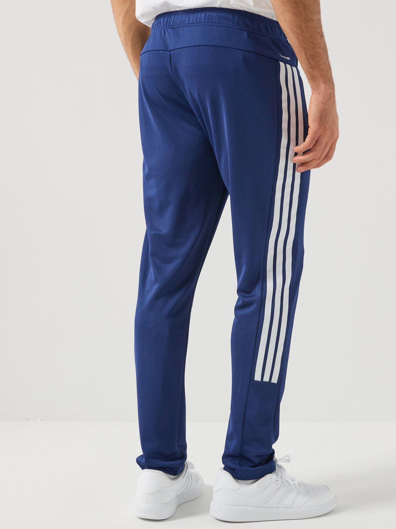 adidas-mens-training-workout-essentials-3-stripe-pant-bluestillFront