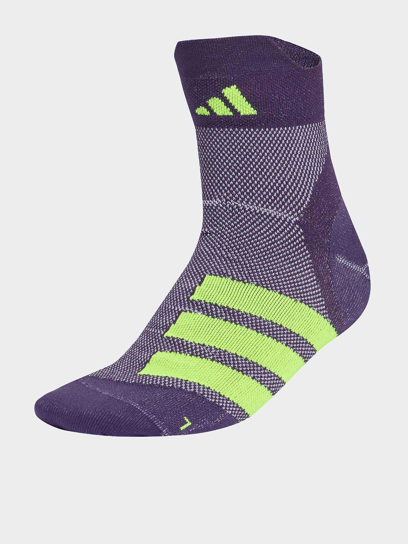 adidas-unisex-running-adizero-socks-purple