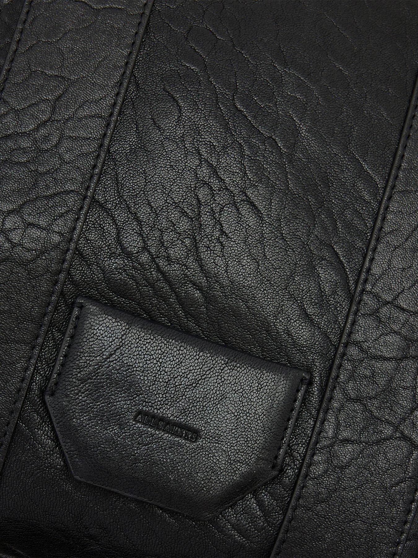 Image 2 of 5 of AllSaints Ares Grain Shoulder Bag - Black