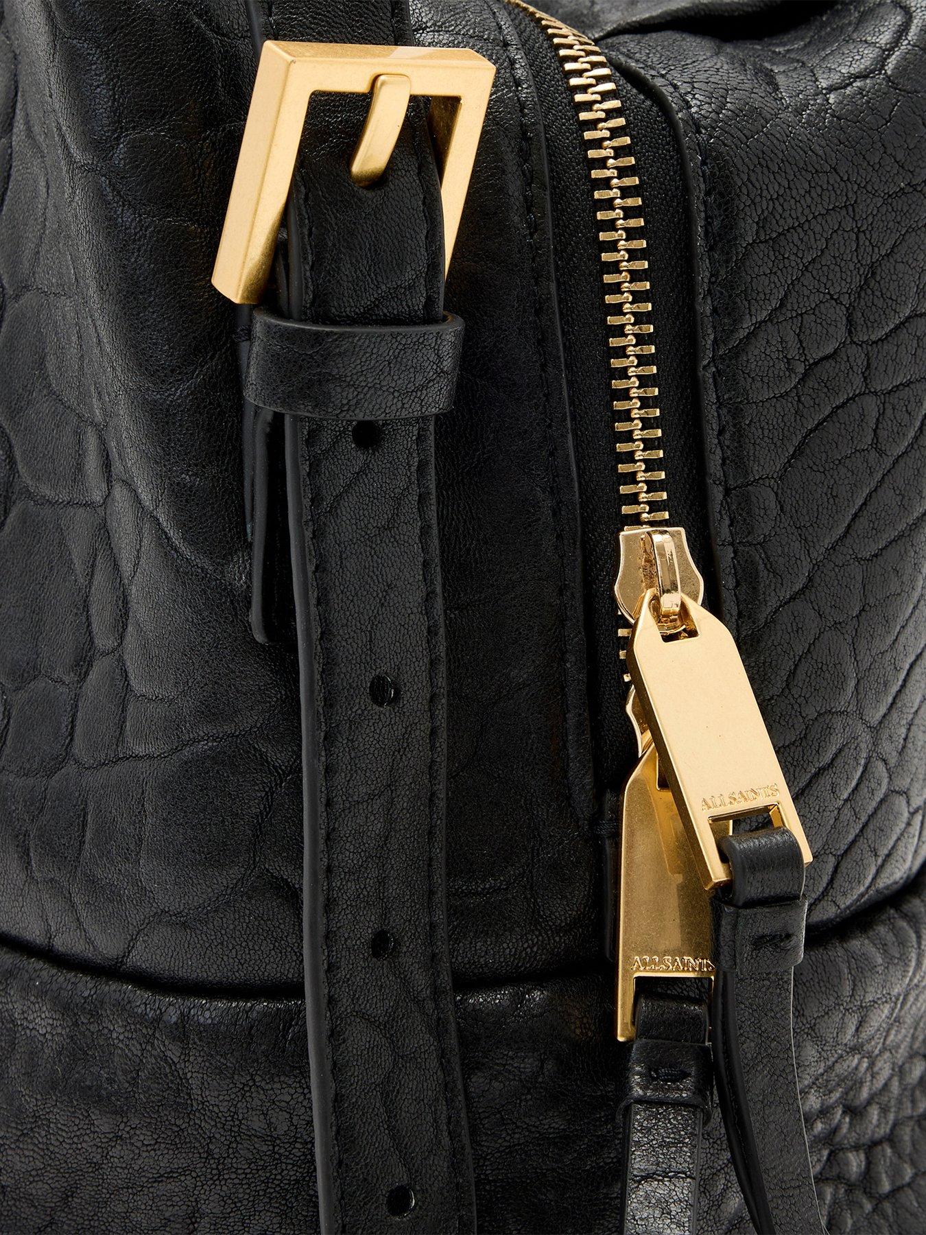 Image 4 of 5 of AllSaints Ares Grain Shoulder Bag - Black