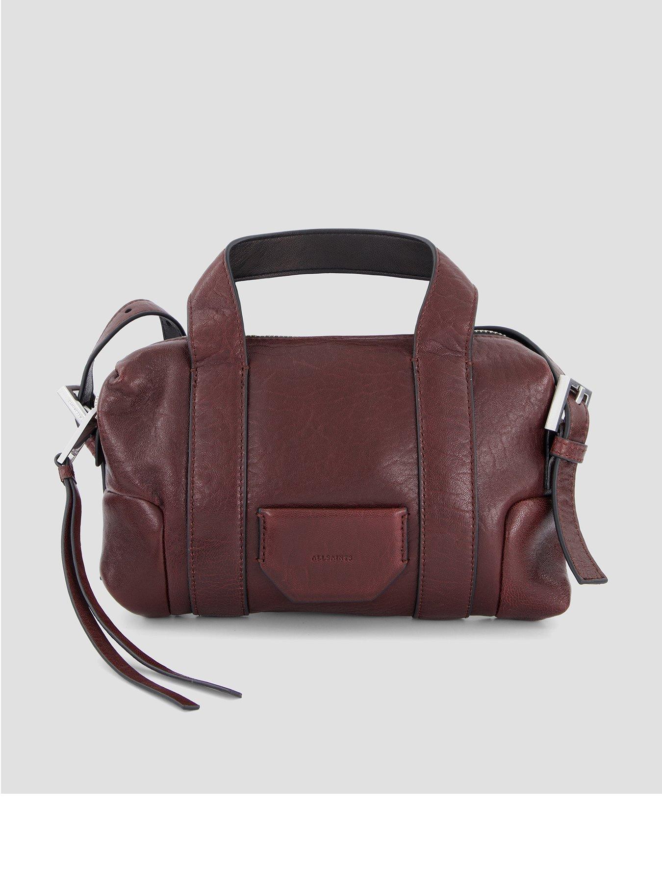 Image 1 of 4 of AllSaints Ares Grain Compact Crossbody Bag - Brown