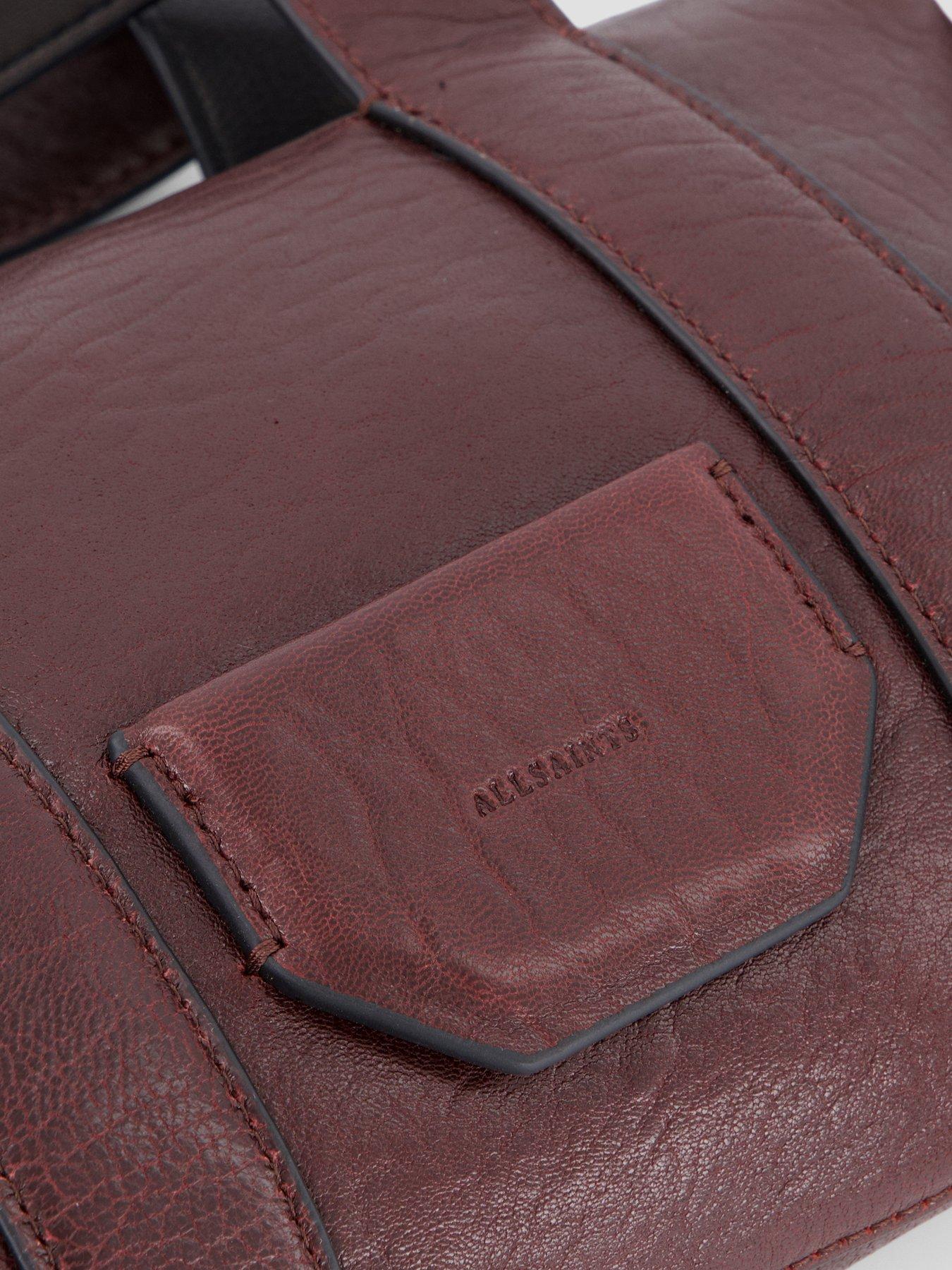 Image 3 of 4 of AllSaints Ares Grain Compact Crossbody Bag - Brown
