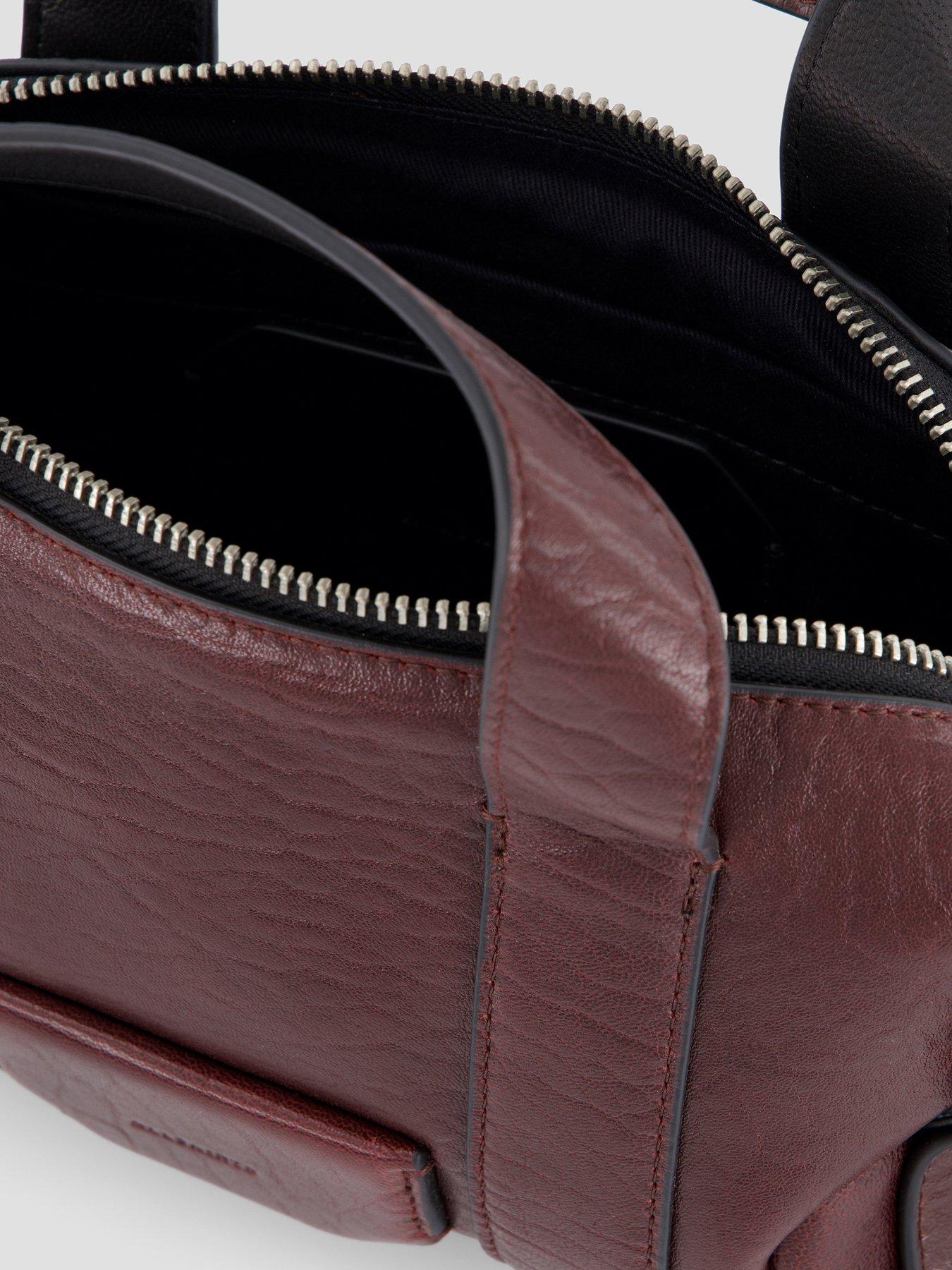 Image 4 of 4 of AllSaints Ares Grain Compact Crossbody Bag - Brown