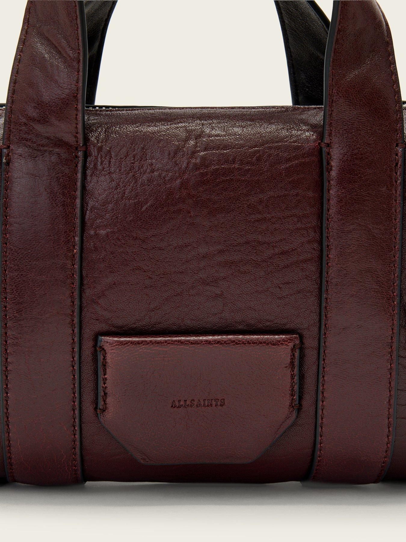 Image 2 of 5 of AllSaints Ares Grain Compact Cross Body Bag - Red