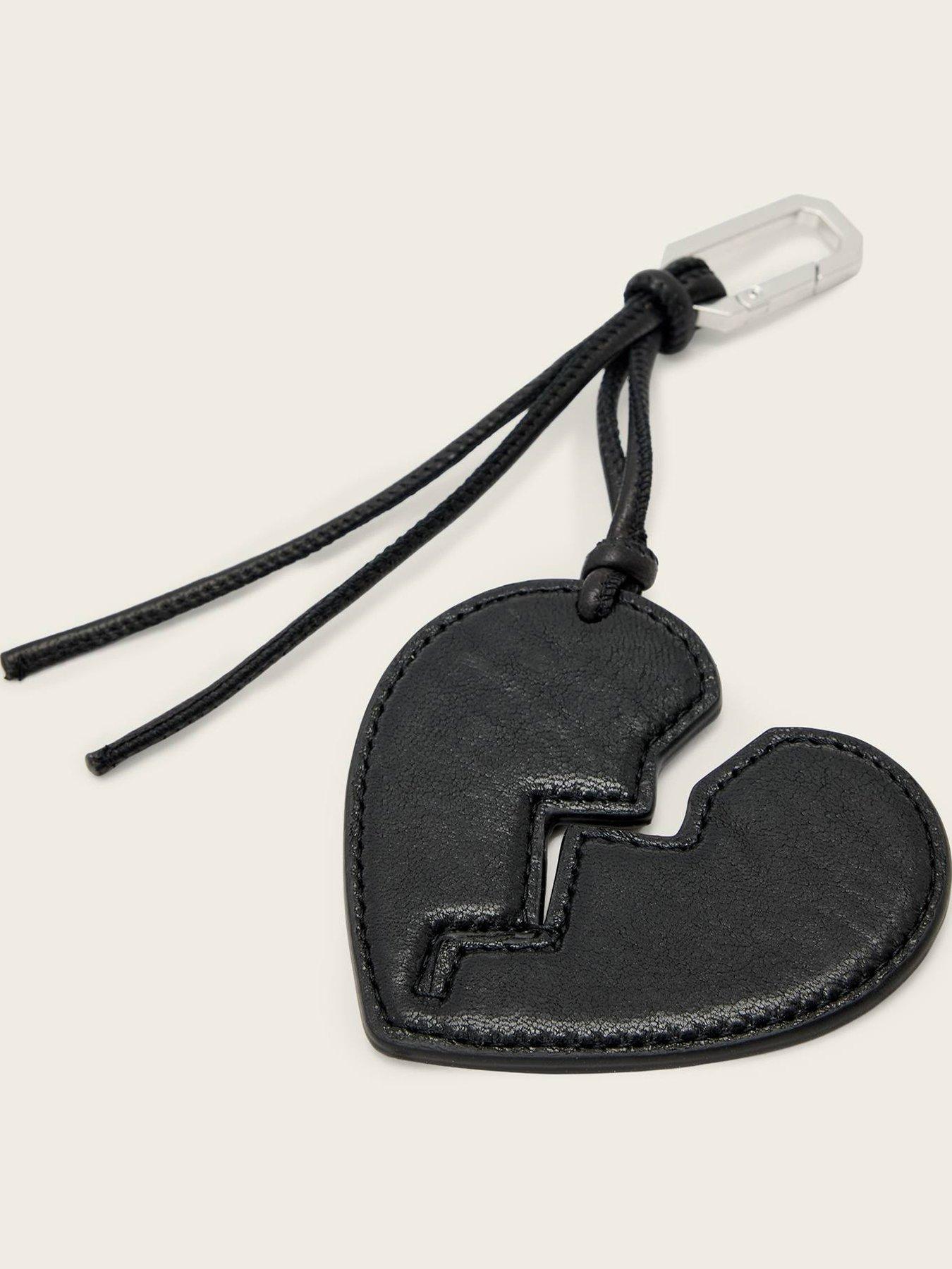 allsaints-broken-heart-keyring-black
