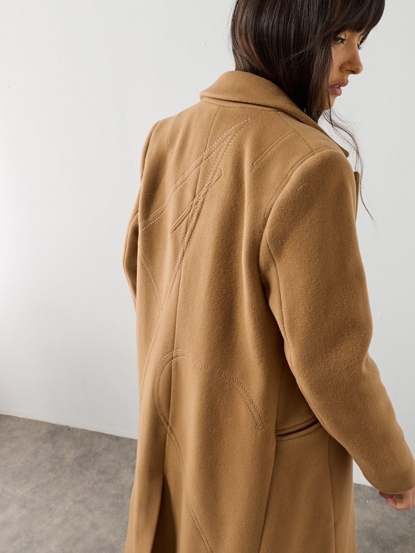 Image 4 of 6 of AllSaints Nellie Coat - Brown
