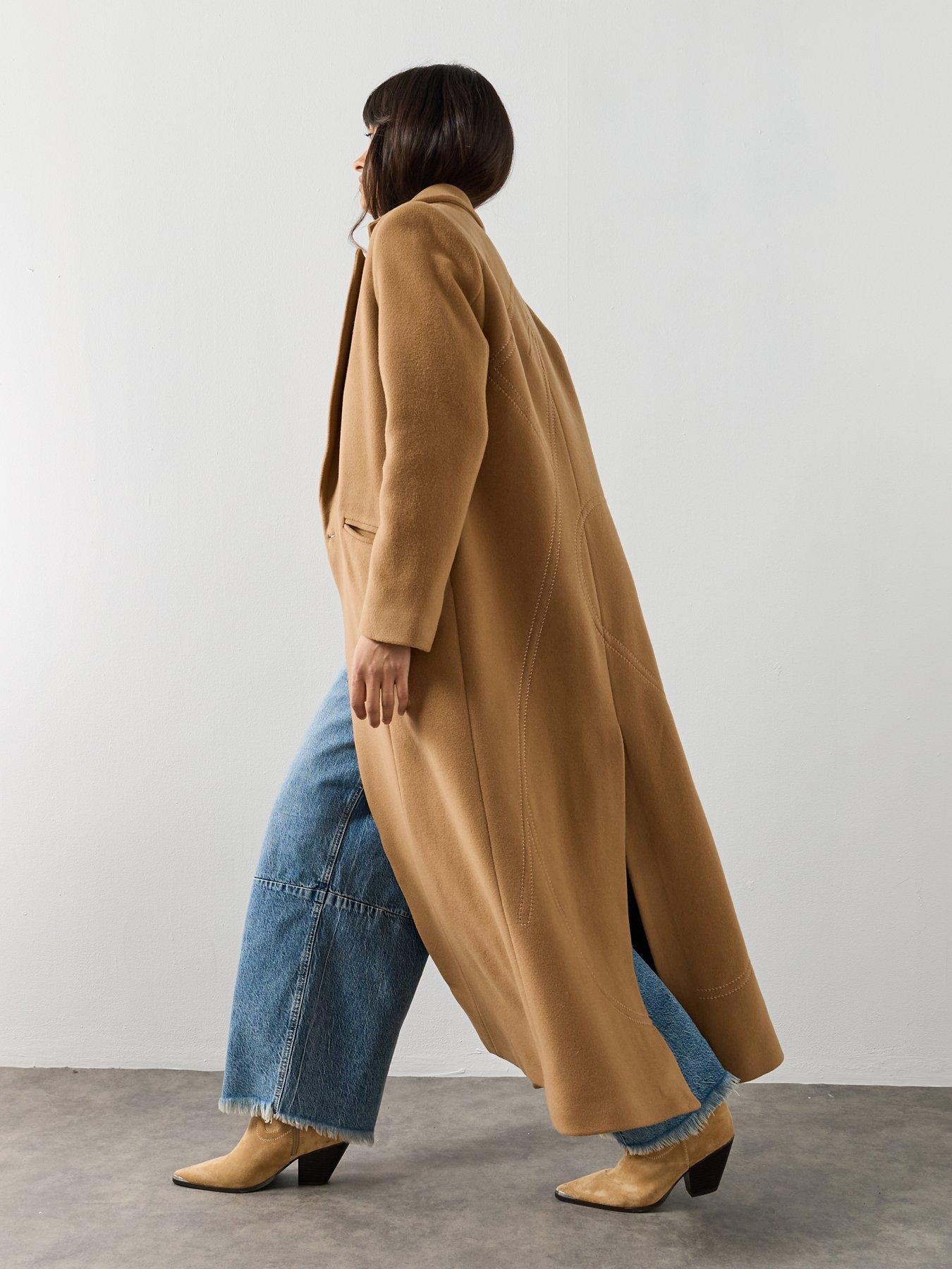 Image 5 of 6 of AllSaints Nellie Coat - Brown