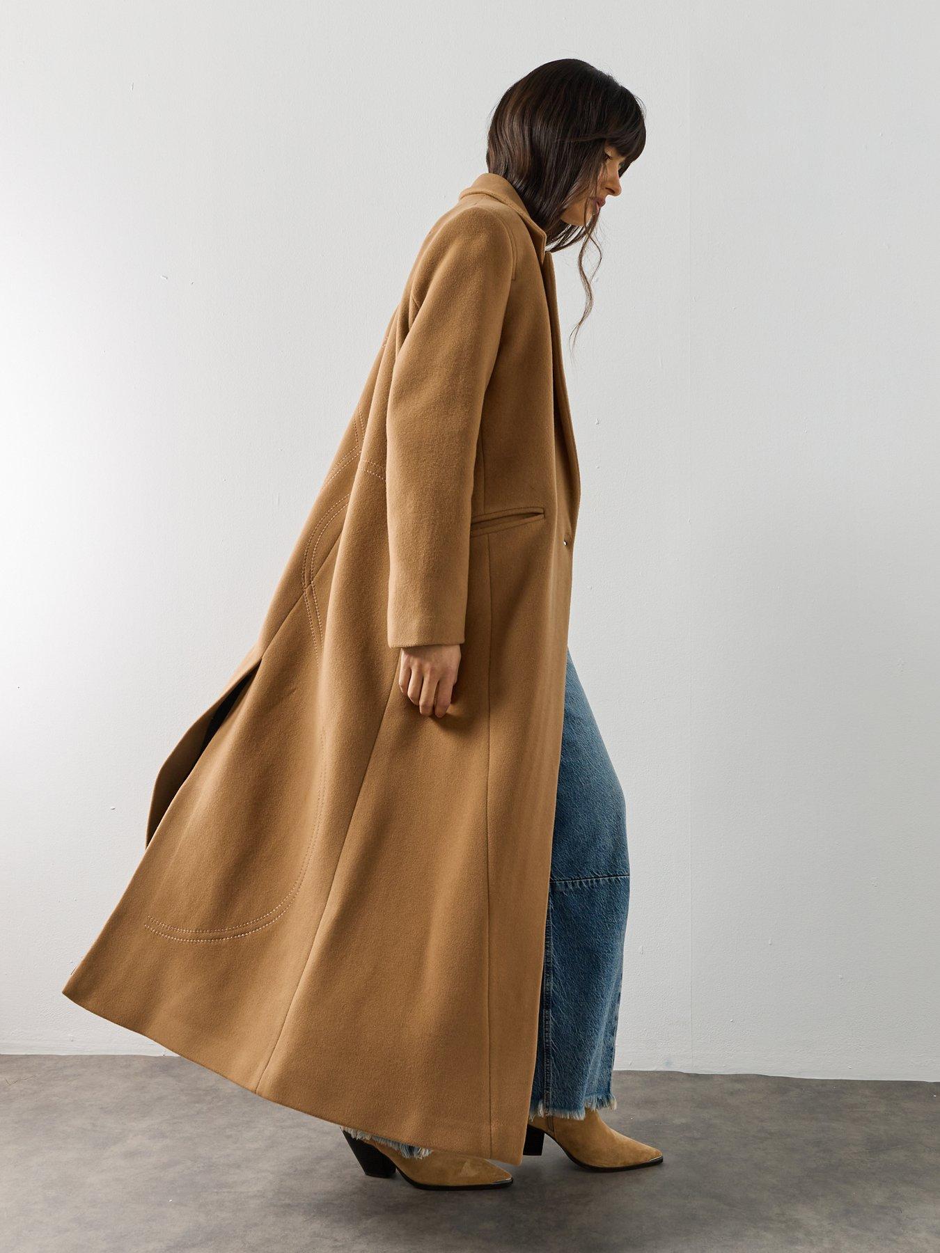 Image 6 of 6 of AllSaints Nellie Coat - Brown
