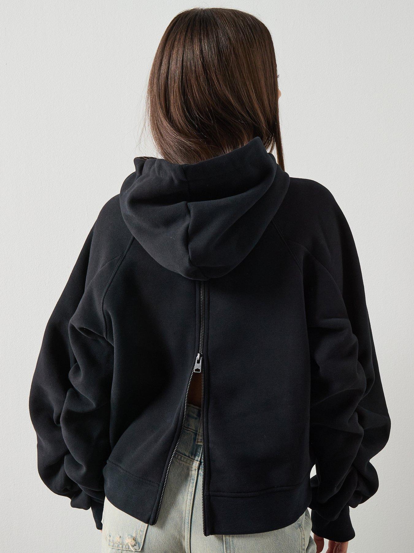 Image 2 of 6 of AllSaints Mysterie Graphic Dana Hoodie - Black