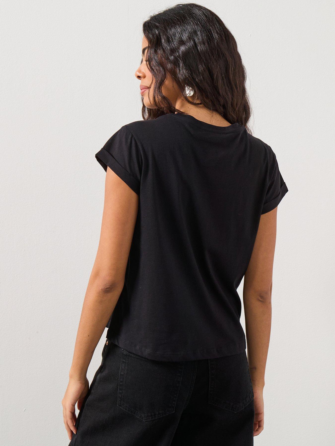 Image 2 of 6 of AllSaints Static Anna T-Shirt - Black